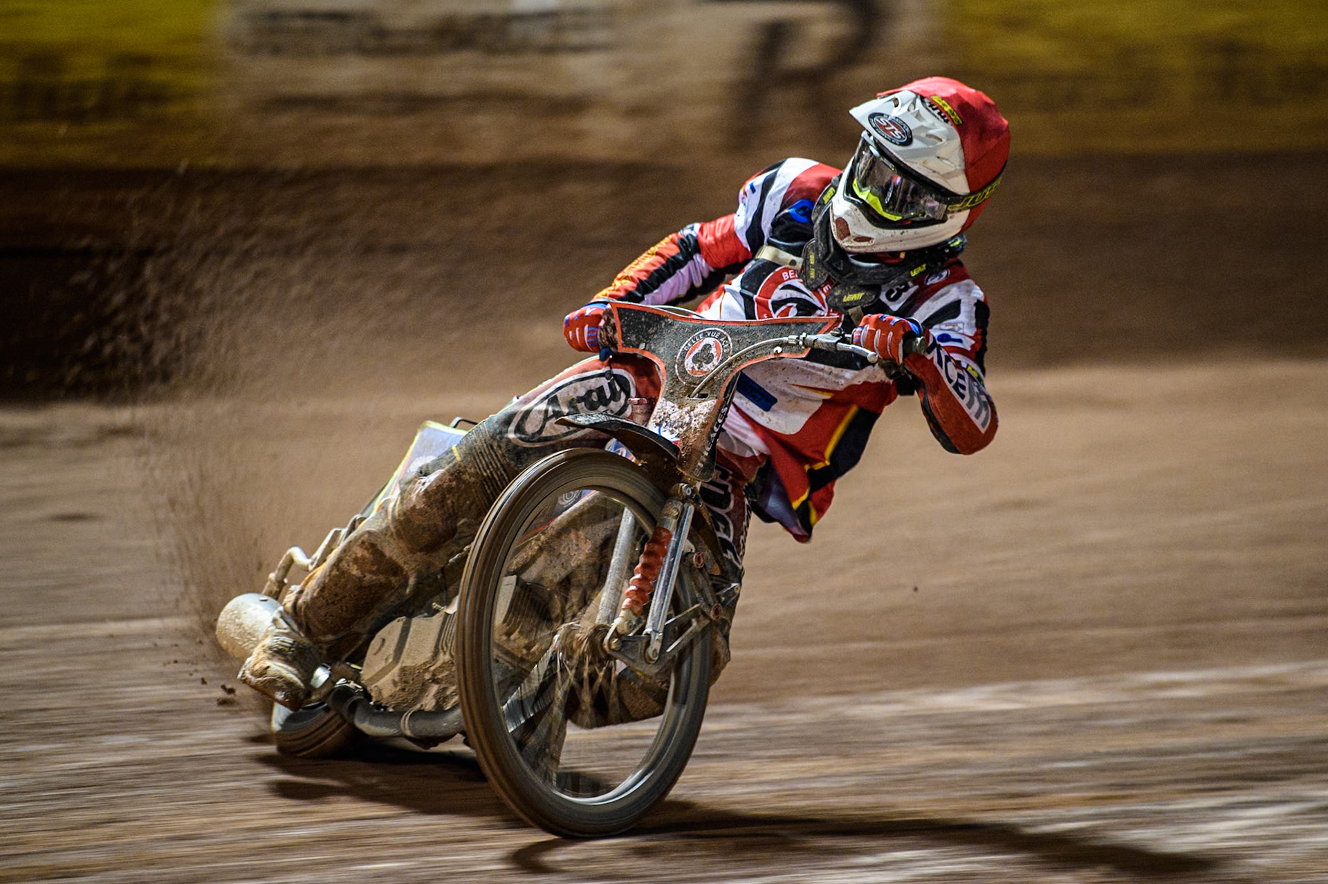 Belle Vue Colts' Guest Rider Jake Mulford in action during the WSRA National Development League match between Belle Vue Colts and Sheffield Tiger Cubs at the National Speedway Stadium, Manchester on Monday 7th October 2024. (Photo: Ian Charles | MI News)