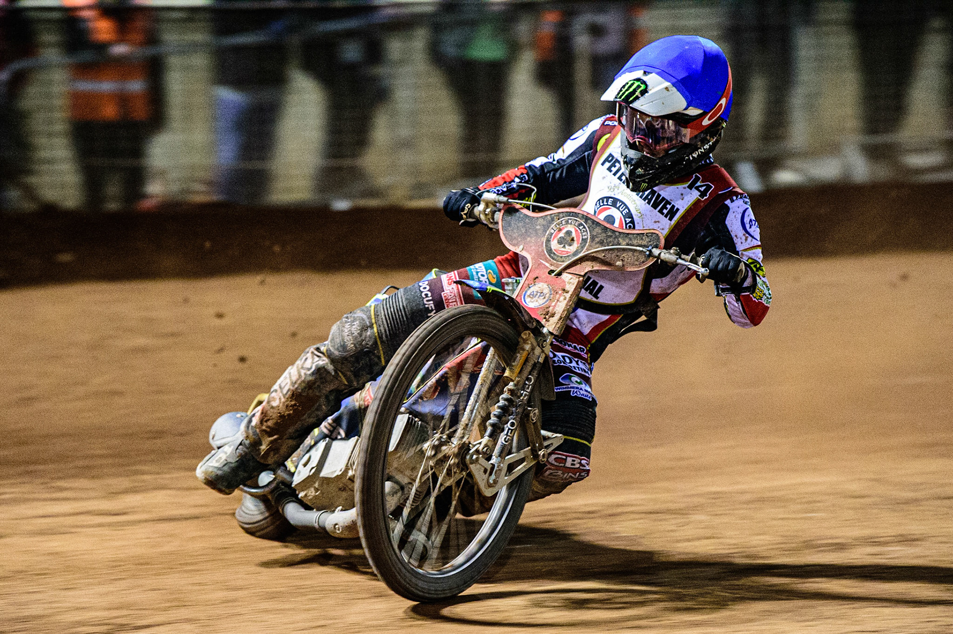 Jaimon Lidsey  in action  during the Peter Craven Memorial Trophy  at the National Speedway Stadium, Manchester on Monday 3rd April 2023. (Photo: Ian Charles | MI News)
