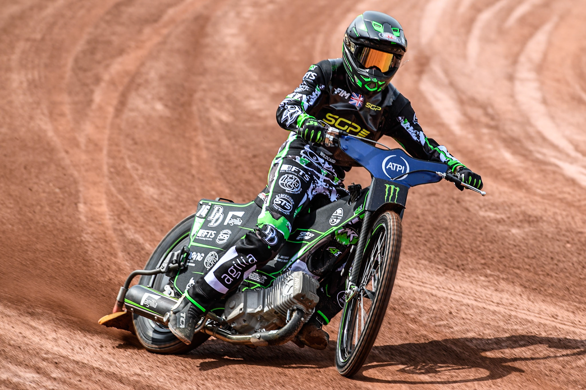 Wild Card Charles Wright (16) of Great Britain in practice  during the ATPI FIM Speedway Grand Prix Round 4 at the National Speedway Stadium, Manchester, on Friday 6th June 2025. (Photo: Ian Charles | MI News)