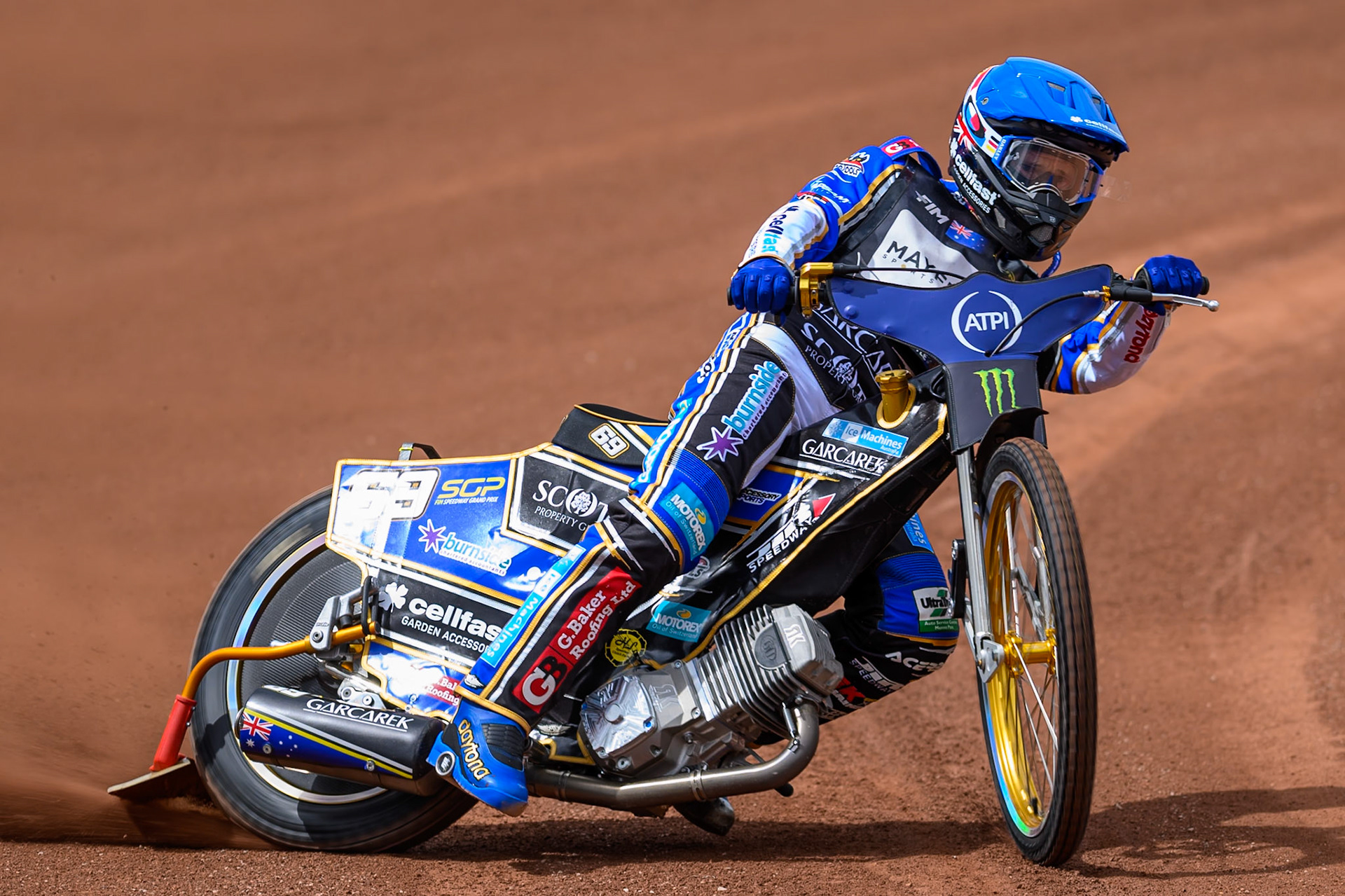 Jason Doyle (69) of Australia during practice for   the ATPI  FIM Speedway GP of Manchester at the National Speedway Stadium, Manchester on Friday 5th June 2026. (Photo: Ian Charles | MI News)