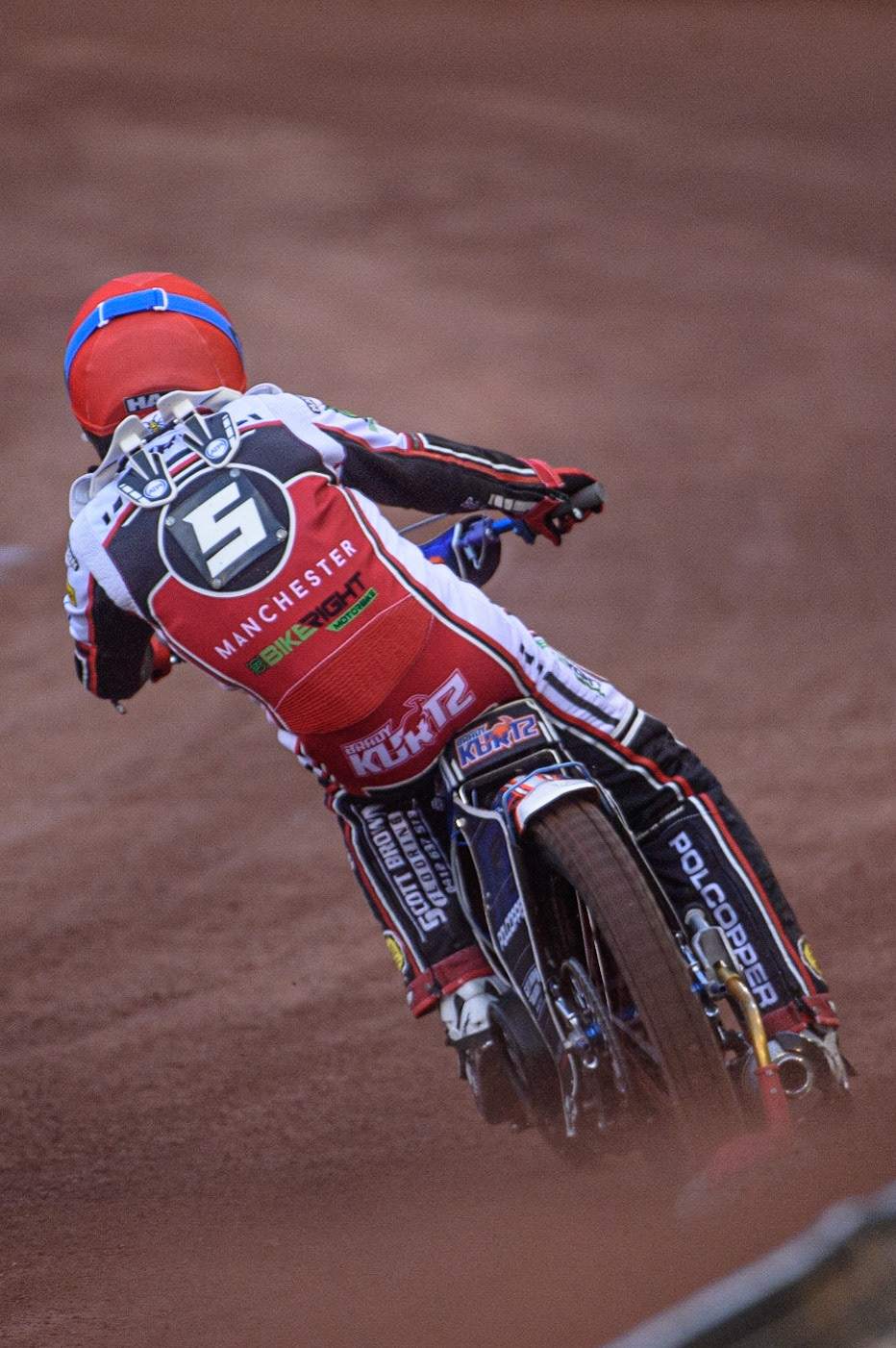 MANCHESTER, UK. AUGUST 23RD    Brady Kurtz  in action  during the SGB Premiership match between Belle Vue Aces and King's Lynn Stars at the National Speedway Stadium, Manchester on Monday 23rd August 2021. (Credit: Ian Charles | MI News)