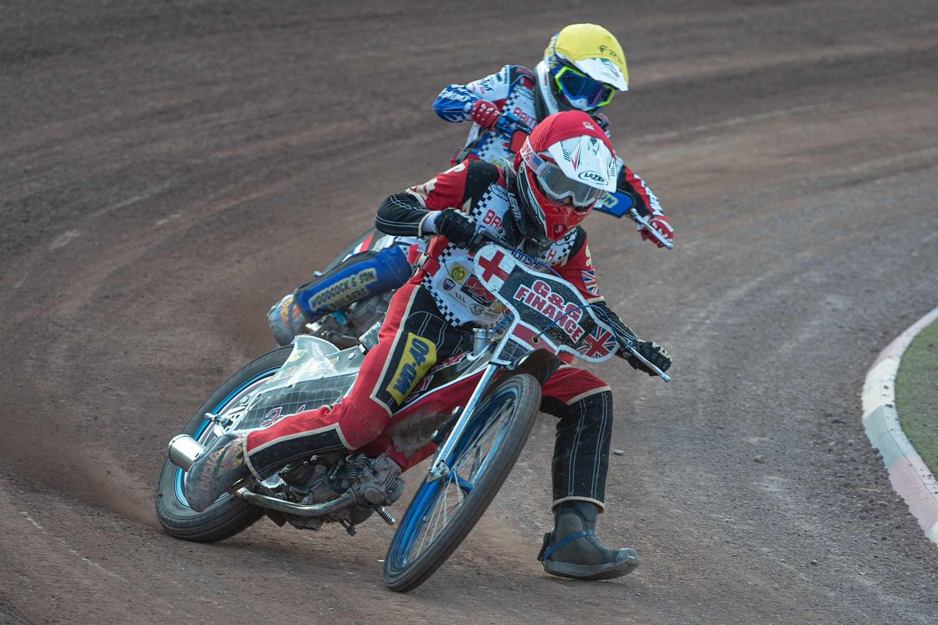 Photo: Ian Charles

Jack Shimelt (Red) leads Charlie Wood (Yellow)

Summer Speed Saturday & British Youth Speedway Championship Round 5, National Speedway Stadium, Manchester, Saturday 22 June 2019