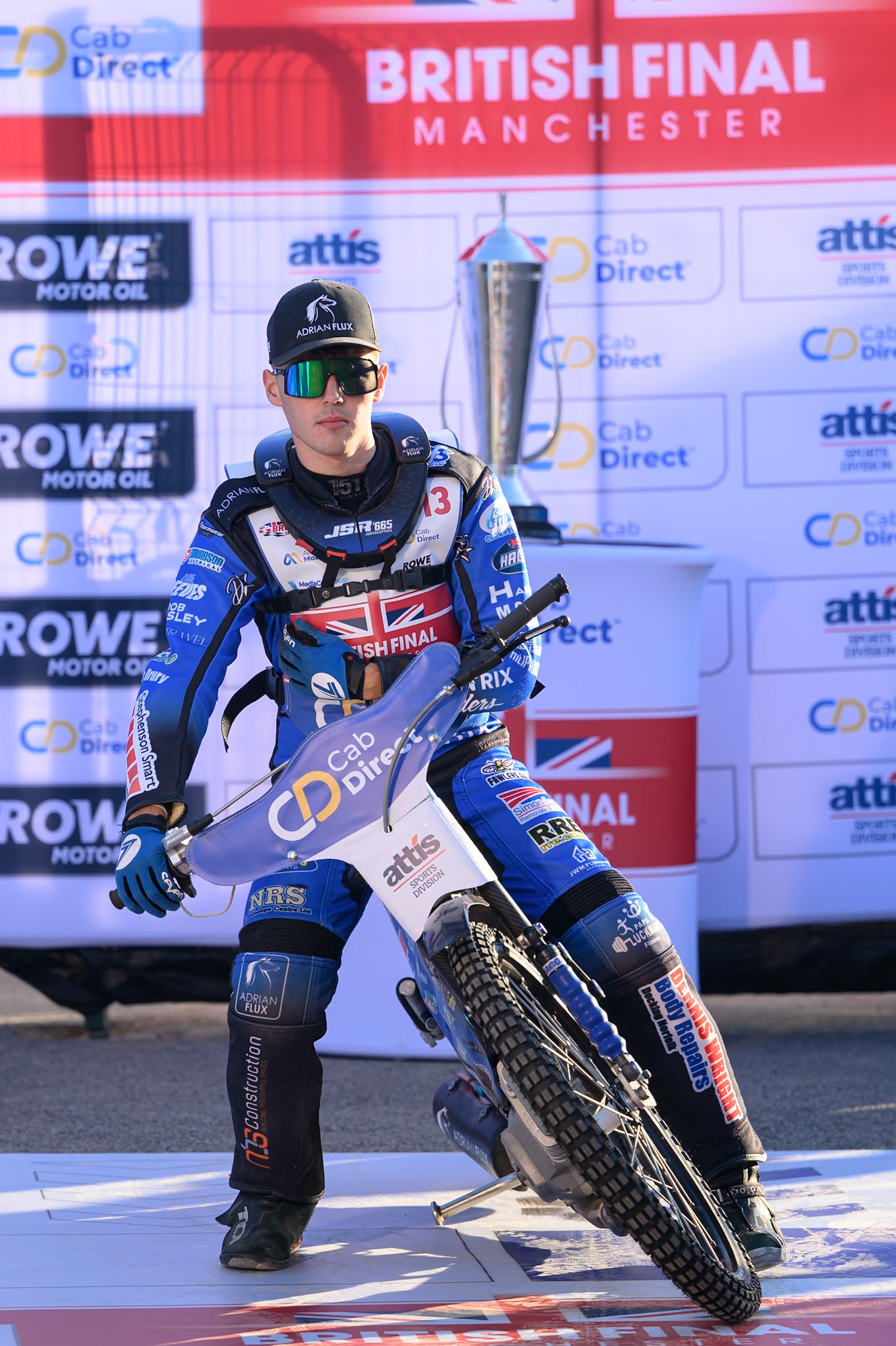 Jody Scott (13) during the Cab Direct British Speedway Championship Final at the National Speedway Stadium, Manchester on Saturday 15th August 2026. (Photo: Ian Charles | MI News)