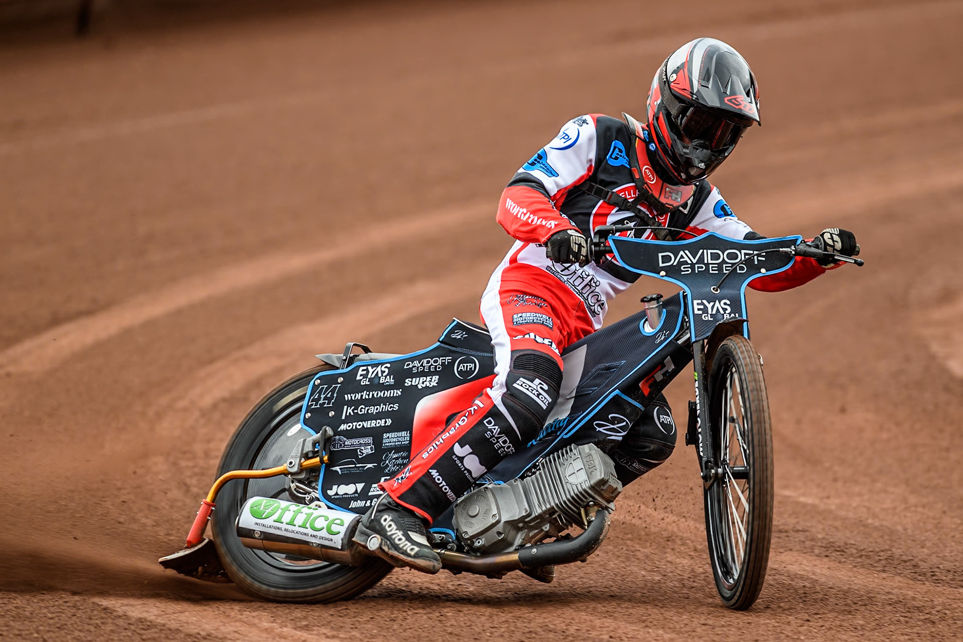 Belle Vue Colts' rider Freddy Hodder in action during the Belle Vue Aces Media Day at the National Speedway Stadium, Manchester on Monday 11th March 2024. (Photo: Ian Charles | MI News)