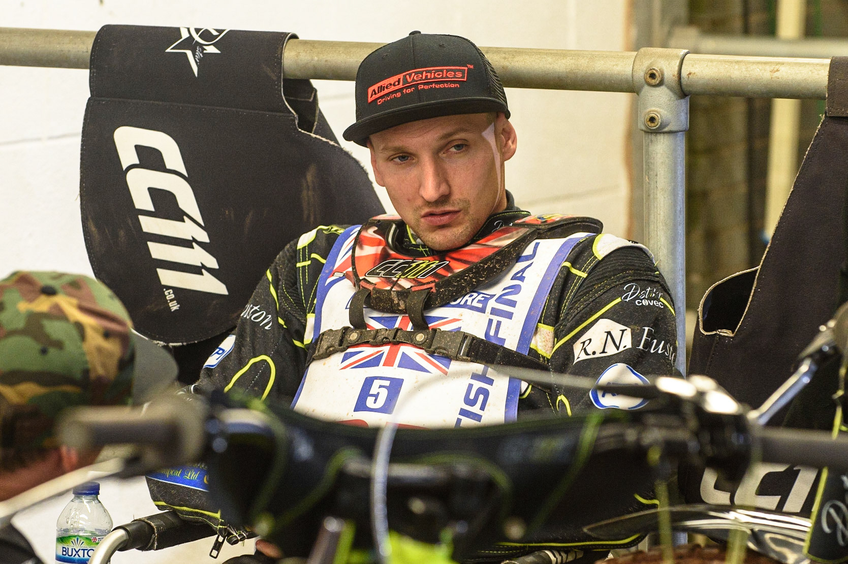 MANCHESTER, UK. AUGUST 16TH   Craig Cook  during a break in racing during the Sports Insure British Speedway Finals at the National Speedway Stadium, Manchester on Monday 16th August 2021. (Credit: Ian Charles | MI News)
