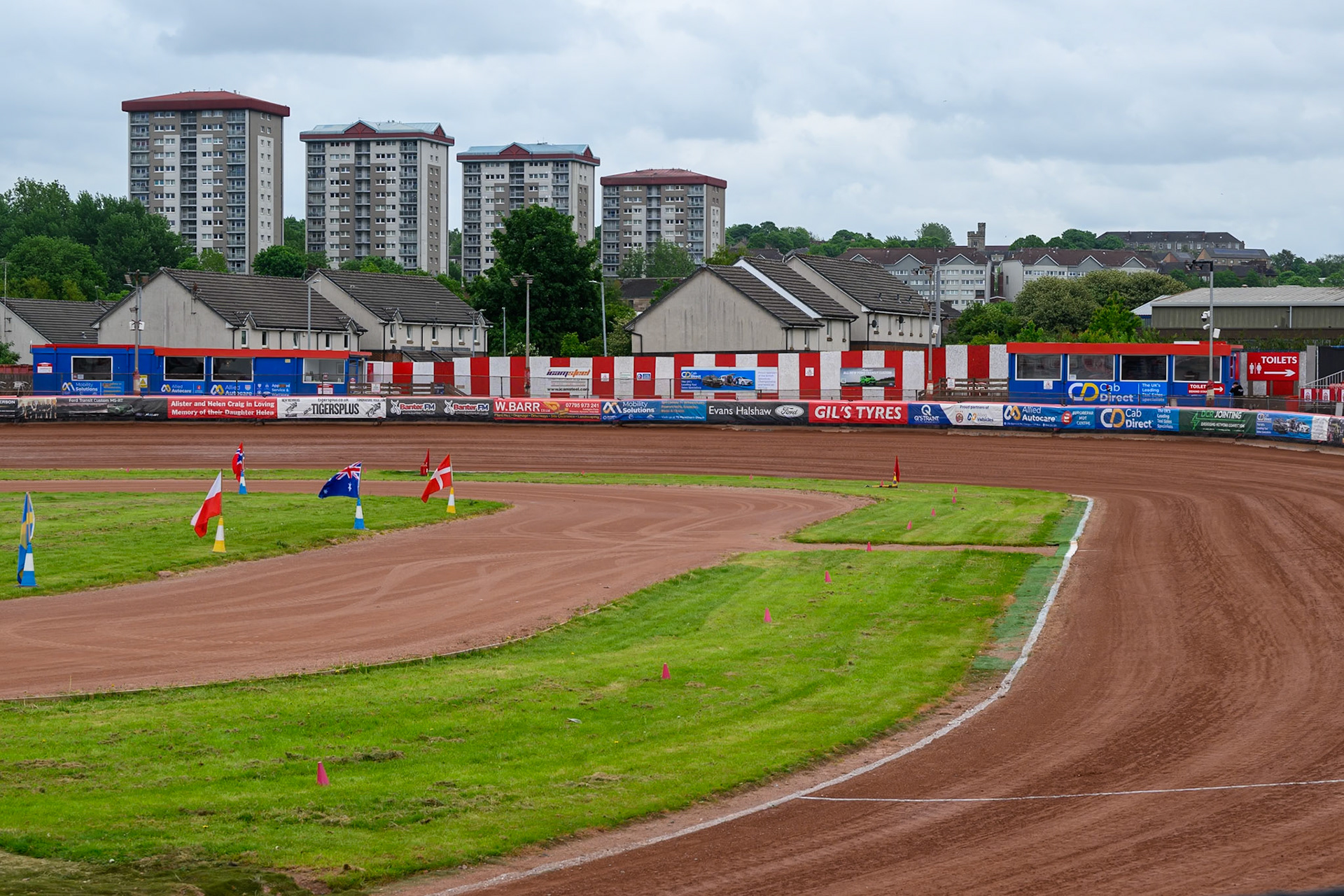 General view of Glasgow Speedway during the Speedway GP Qualifying Round 3 at Allied Ashfield Stadium, Glasgow on Saturday 30th May 2026. (Photo: Ian Charles | MI News)