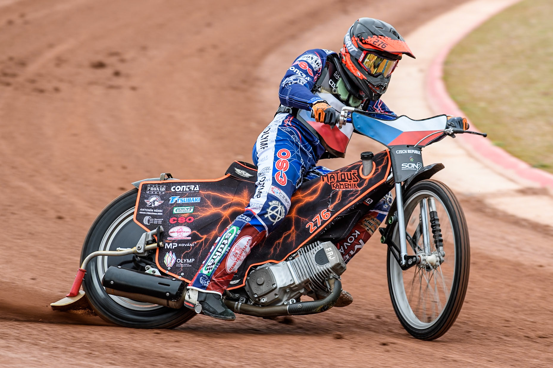 Matous Kamenik of Czech Republic practices during the Monster Energy FIM Speedway of Nations 2 (Under 21) Final at the National Speedway Stadium, Manchester on Friday 12th July 2024. (Photo: Ian Charles | MI News)