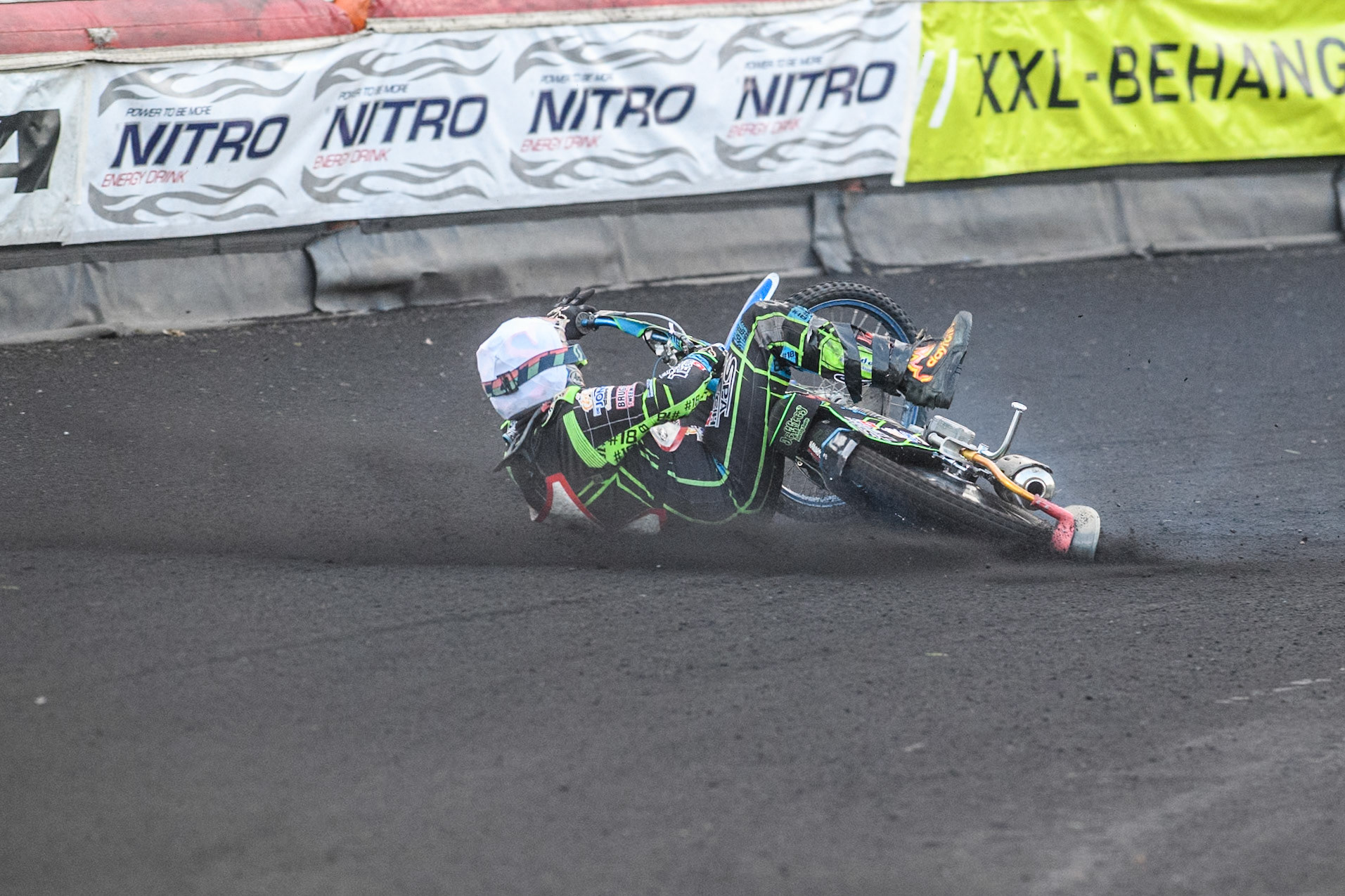 Jeffrey Sijbesma of The Netherlands fall  during the Golden JOPA Helmet at Sportpark Veenoord, Veenoord, Netherlands on Saturday 21st September 2024. (Photo: Ian Charles | MI News)