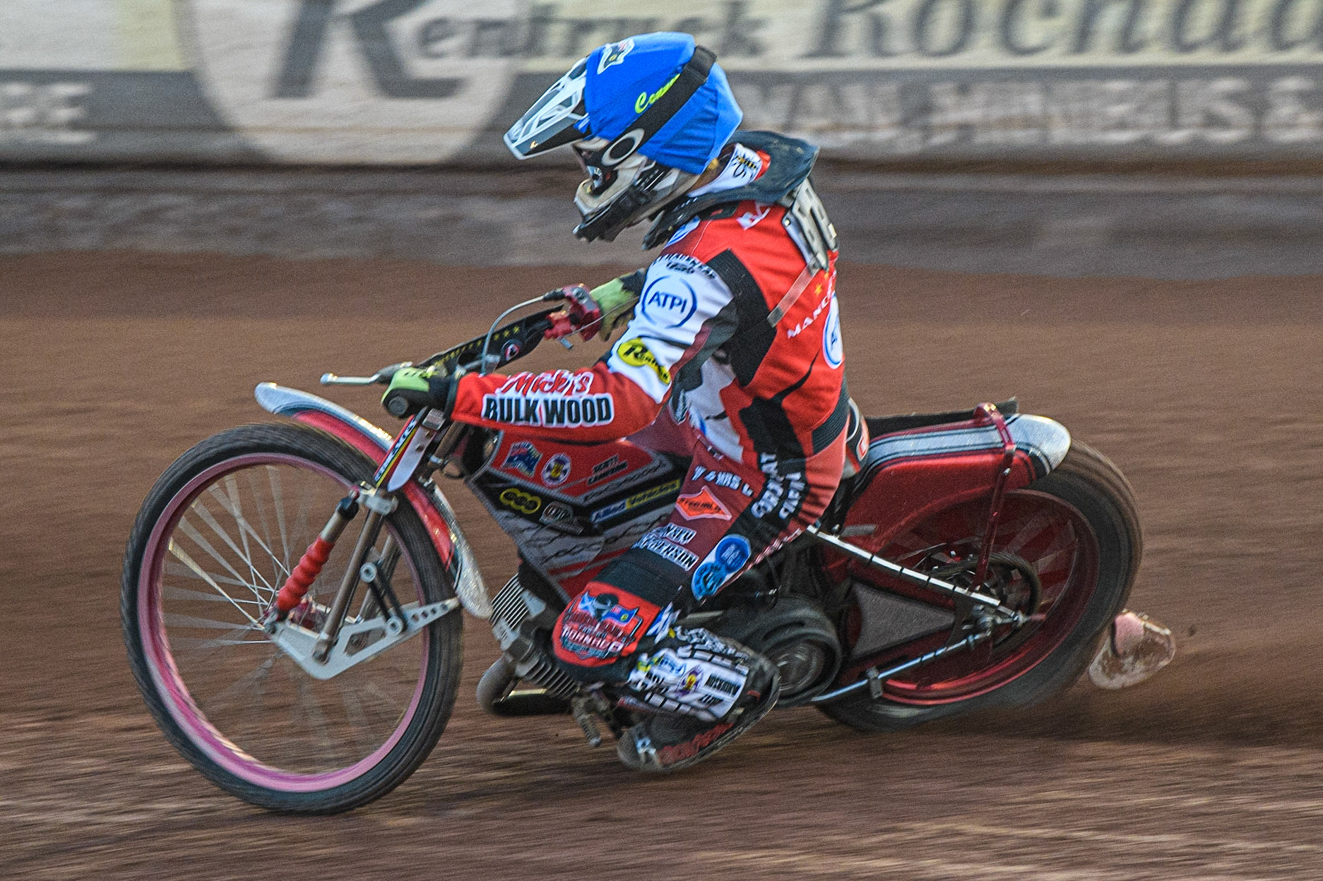 Connor Bailey in action  for Belle Vue ATPI Aces during the Sports Insure Premiership match between Belle Vue Aces and Sheffield Tigers at the National Speedway Stadium, Manchester on Monday 7th August 2023. (Photo: Ian Charles | MI News)