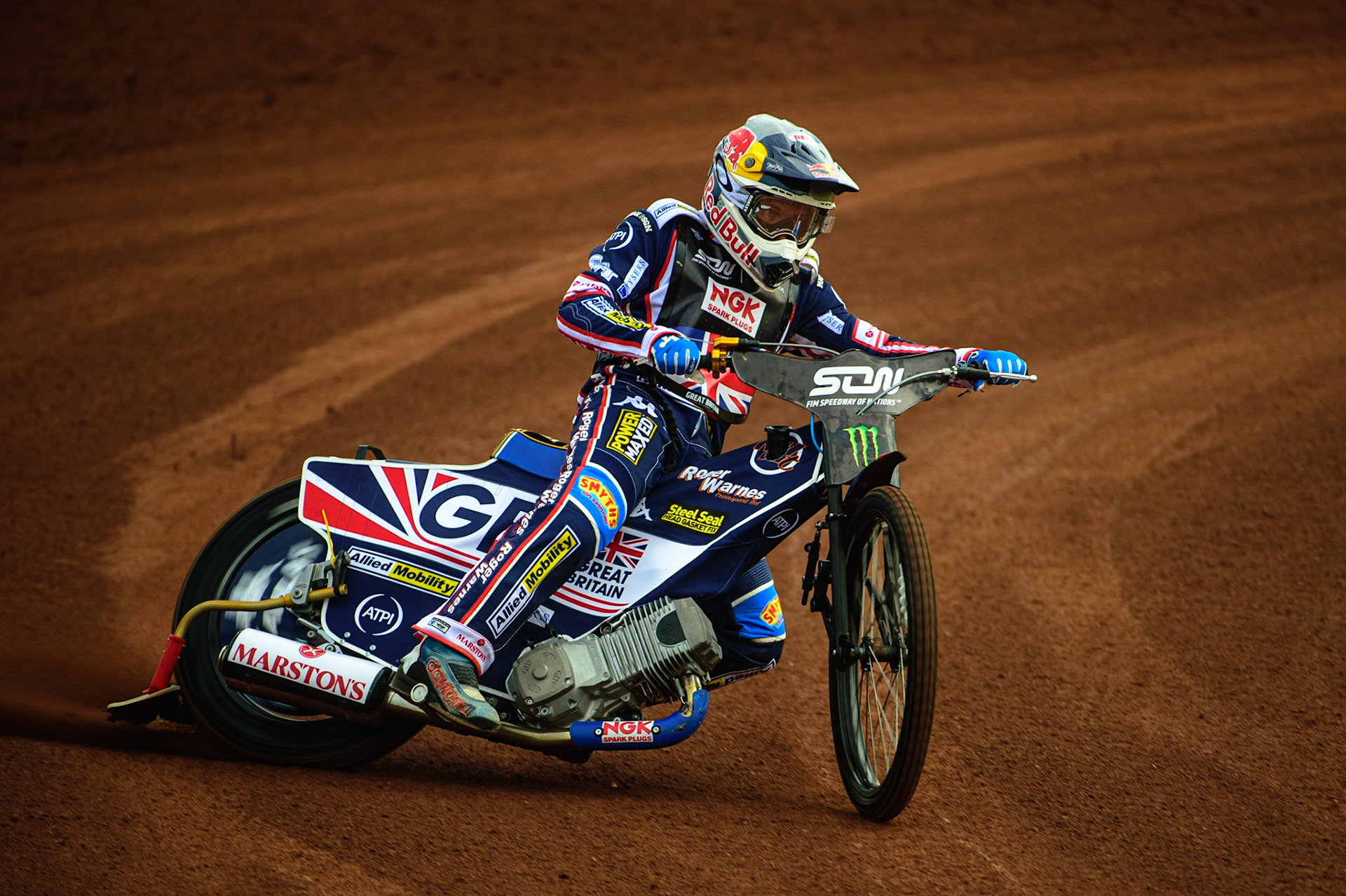 MANCHESTER, UK. OCT 16TH Robert Lambert of Great Britain Practices during the Monster Energy FIM Speedway of Nations at the National Speedway Stadium, Manchester on Saturday  16th October 2021. (Credit: Ian Charles | MI News)
