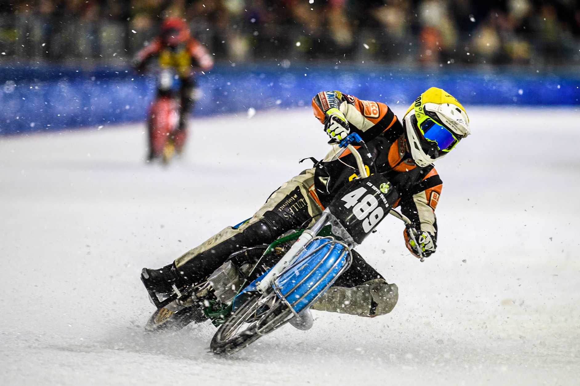 Melwin Björklin of Sweden in action during the Roelof Thijs Bokaal, Ice Rink Thialf, Heerenveen, Netherlands on Friday 4th April 2025. (Photo: Ian Charles | MI News)