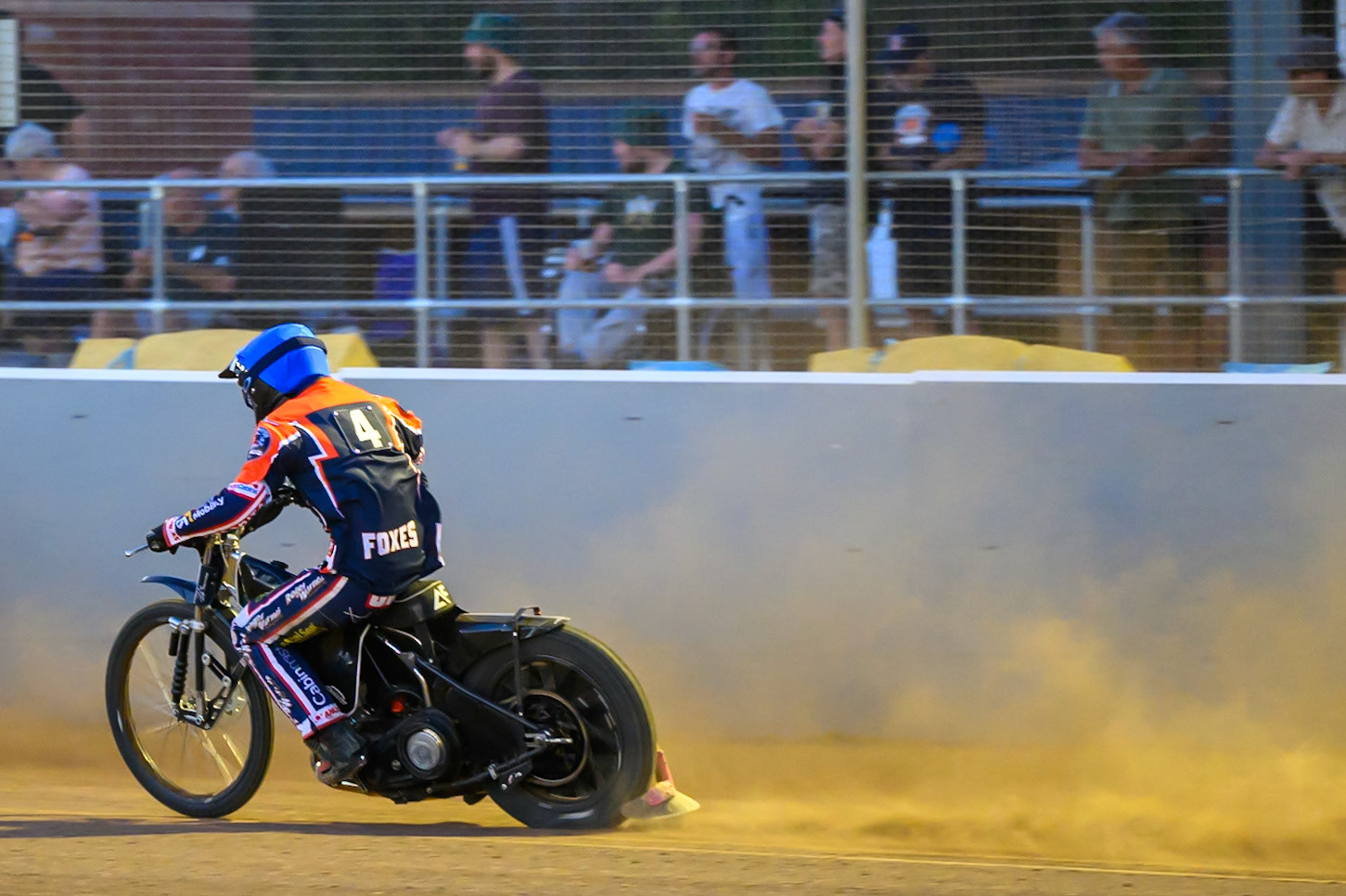 Adam Ellis of Northampton Foxes  in action during the Rowe Motor Oil Premiership match between Northampton Foxes and Belle Vue Aces at Northampton International Shaleway, Northampton on Thursday 13th August 2026. (Photo: Ian Charles | MI News)