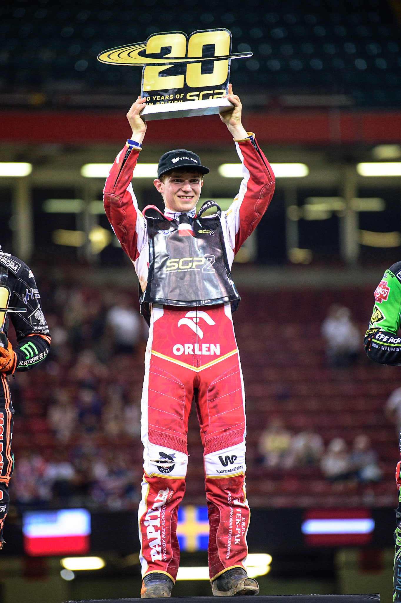 Meeting Winner Mateusz Cierniak (Poland)  during the FIM  Speedway Grand Prix  2 of Great Britain at the Principality Stadium, Cardiff on Sunday 14th August 2022. (Credit: Ian Charles | MI News)