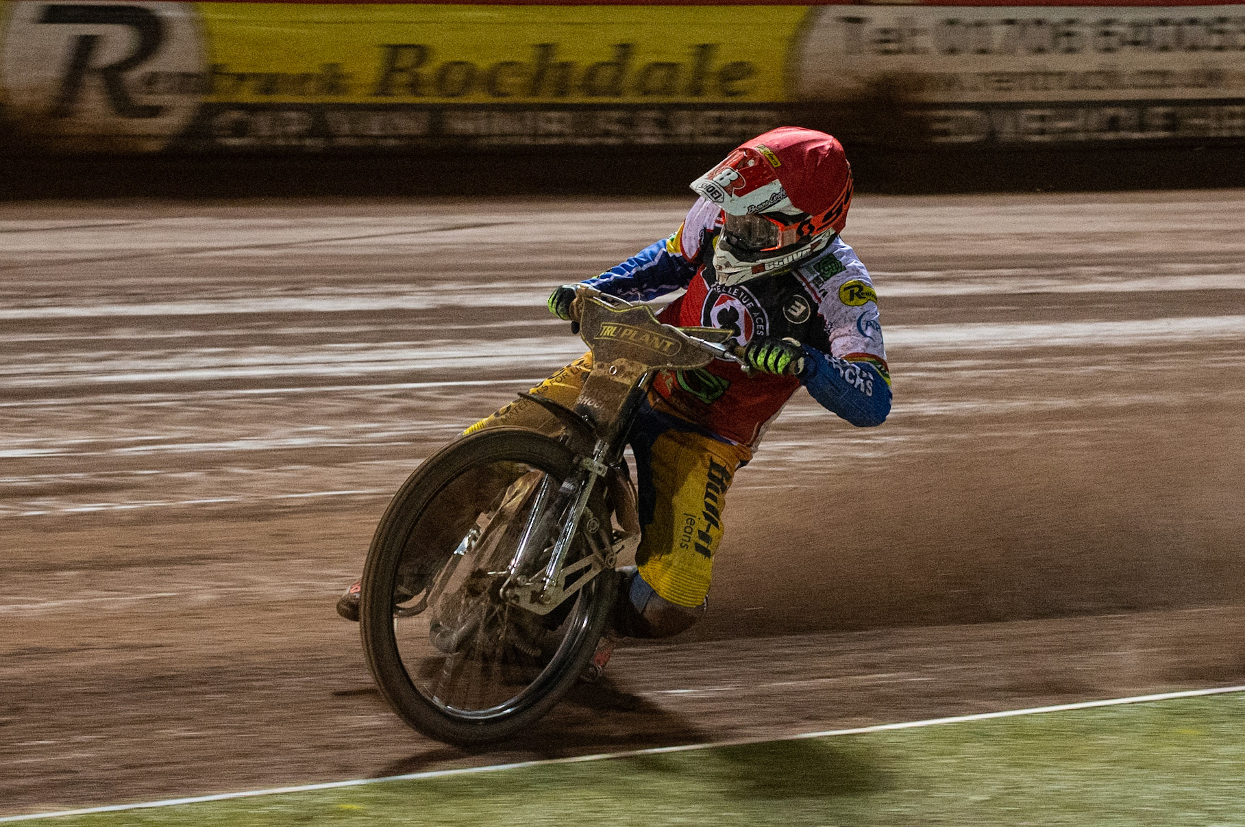 Photo: Ian CharlesJason Crump of Belle Vue 'BikeRight' Aces  in action Belle Vue ‘Bikerite ’Aces v ‘ATPI’ All Stars, Premiership Challenge, National Speedway Stadium, Manchester Thursday  24  September  2020