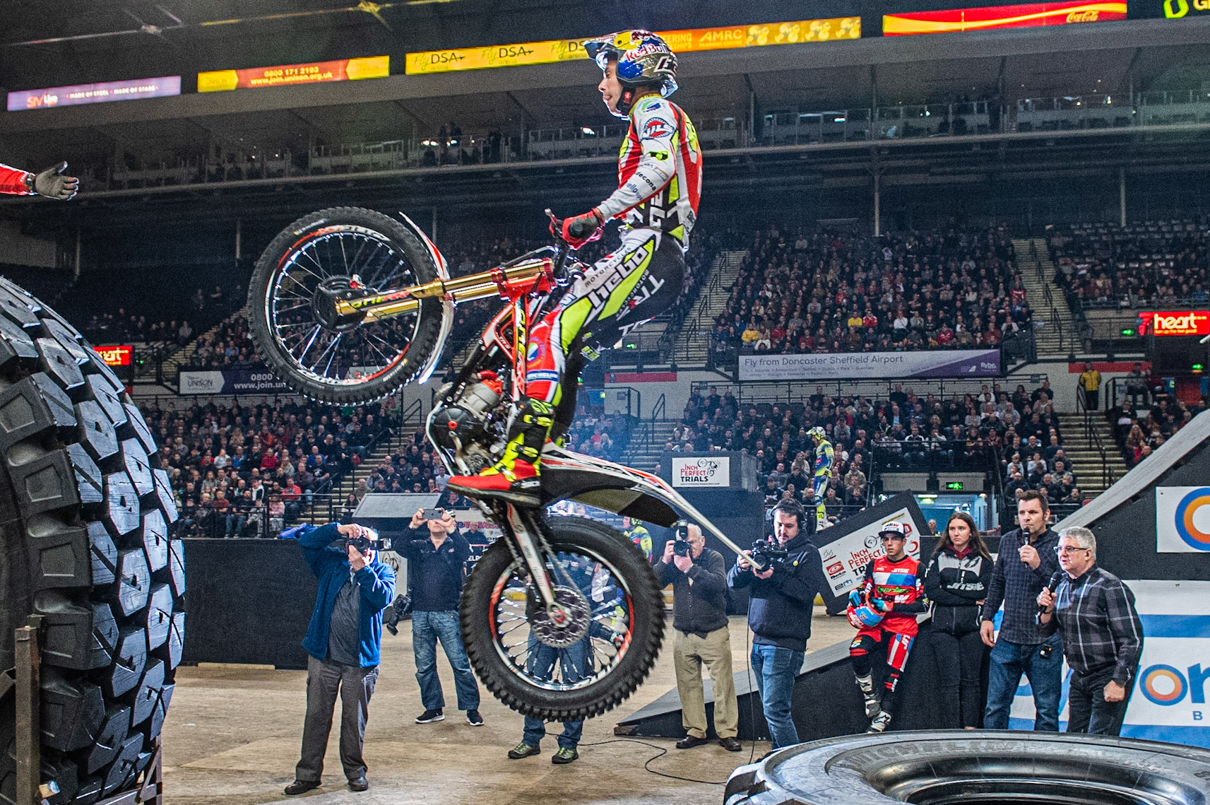 SHEFFIELD, ENGLAND  - DECEMBER 28TH  Adam Raga, Spain (TRRS) on the Tyres of Section 5  during the 25th Anniversary Sheffield Indoor Trial at the FlyDSA Arena, Sheffield on Saturday 28th December 2019. (Credit: Ian Charles | MI News)