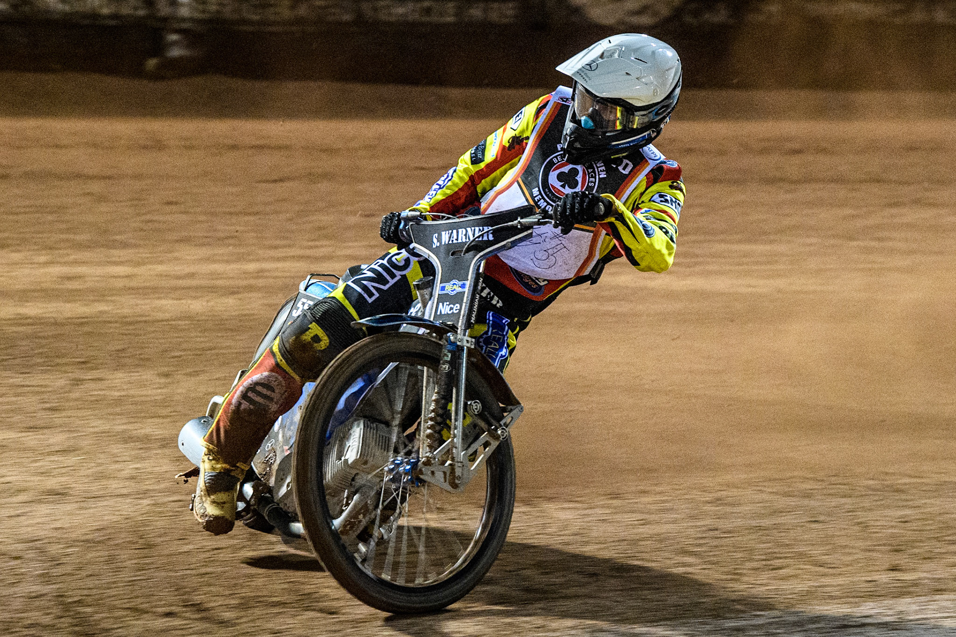 Matej Zagar in action during the Peter Craven Memorial Trophy at the National Speedway Stadium, Manchester on Monday 17th March 2025. (Photo: Ian Charles | MI News)