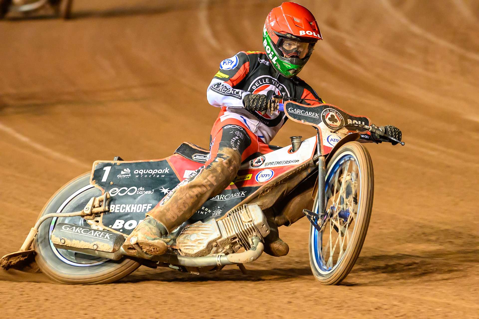 Brady Kurtz of Belle Vue Aces  in action during the Rowe Motor Oil Premiership Grand Final 2nd Leg between Belle Vue Aces and Sheffield Tigers at the National Speedway Stadium, Manchester on Friday 16th October 2026. (Photo: Ian Charles | MI News)