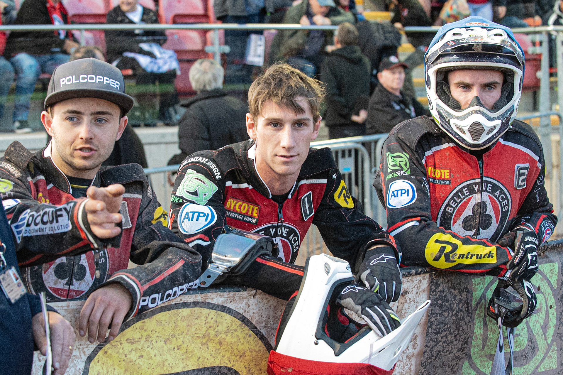 Photo by Ian Charles

(l-r) Jaimon Lidsey  Max Fricke  and Steve Worrall  watch the track work


Belle Vue Aces v Swindon Robins, British Speedway Premiership, Belle Vue National Speedway Stadium, Manchester, Monday 12  August  2019