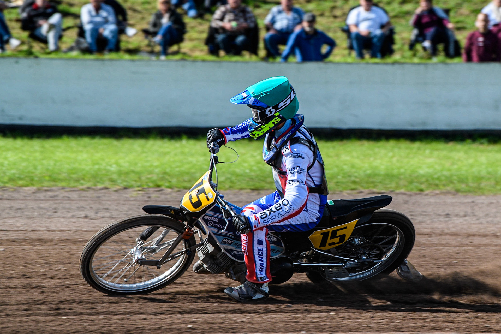 Jordan Dubernard practices  during the FIM Long Track Of Nations event at the Speed Centre Roden on Sunday 24th September 2023. (Photo: Ian Charles | MI News)