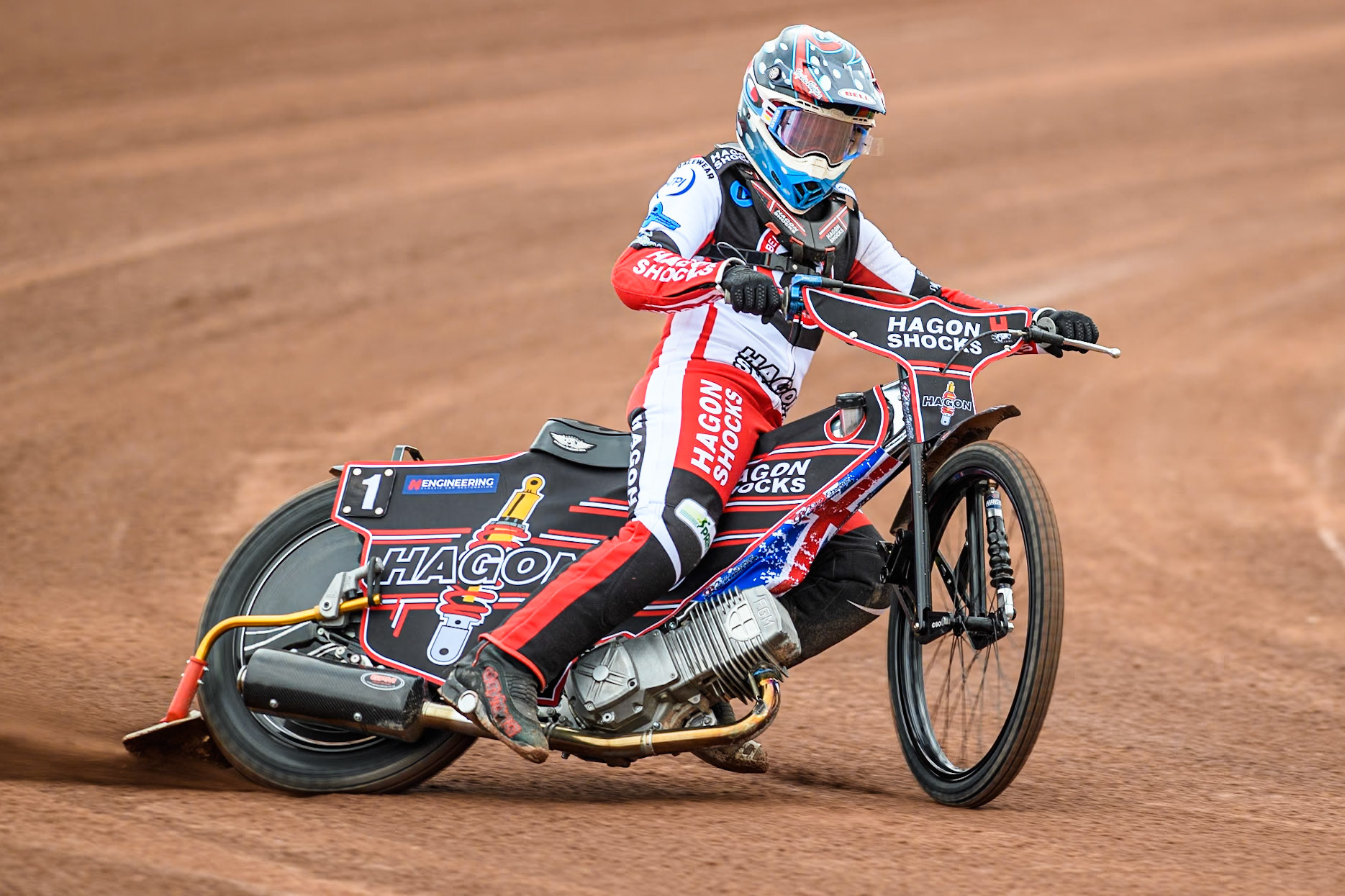 Belle Vue Colts' rider Sam Hagon in action during the Belle Vue Aces Media Day at the National Speedway Stadium, Manchester on Monday 11th March 2024. (Photo: Ian Charles | MI News)