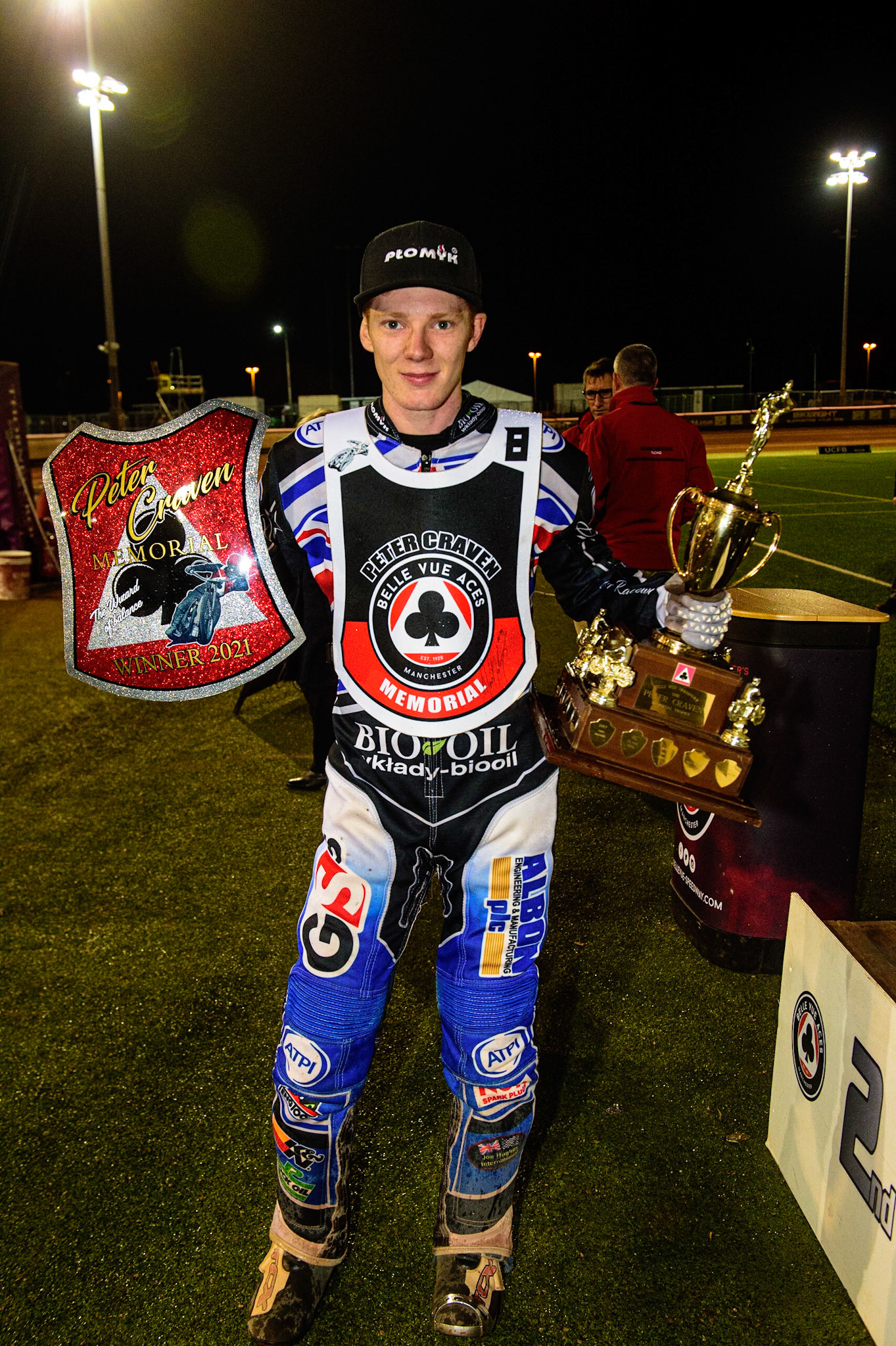 MANCHESTER, UK. OCT 23RD  Dan Bewley  - Winner of the Peter Craven Memorial Trophy during the Peter Craven Memorial Trophy event at the National Speedway Stadium, Manchester on Saturday 23rd October 2021. (Credit: Ian Charles | MI News)
