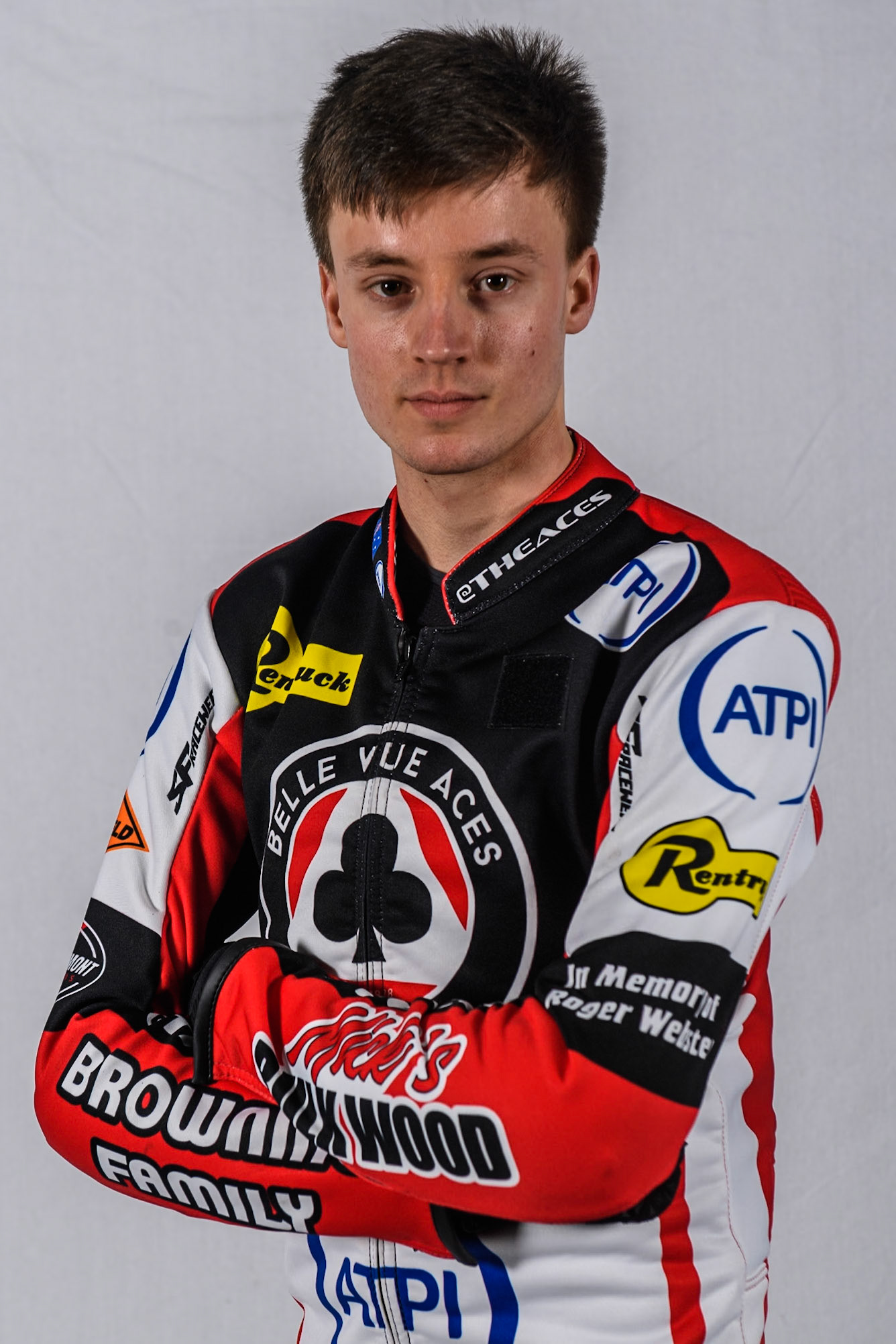 Belle Vue Aces' rider Connor Bailey during the Belle Vue Aces Media Day at the National Speedway Stadium, Manchester on Monday 11th March 2024. (Photo: Ian Charles | MI News)
