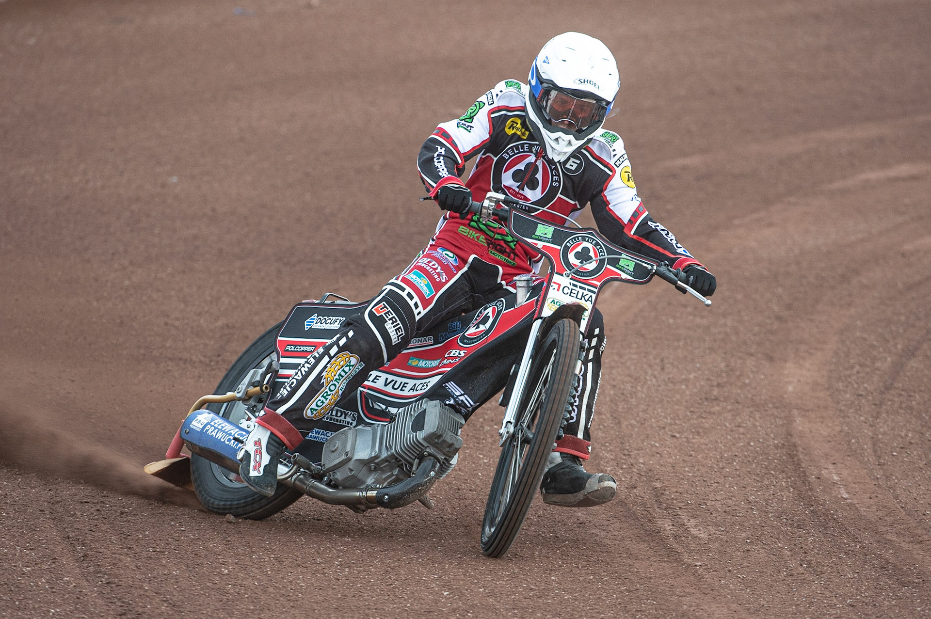 MANCHESTER, ENGLAND  - March 12   Jaimon Lidsey of Belle Vue Aces in action  during The Belle Vue Speedway Media Day, at The National Speedway Stadium, Manchester, on Thursday 12 March 2020. (Credit: Ian Charles | MI News)