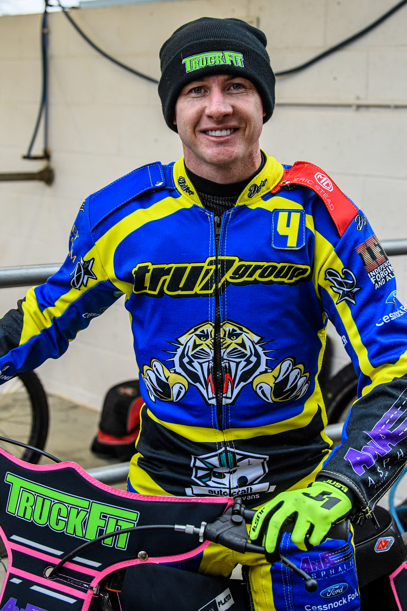 Sheffield Tigers' Josh Pickering during the Rowe Motor Oil Premiership KO Cup Quarter Final 1st Leg between Belle Vue Aces and Sheffield Tigers at the National Speedway Stadium, Manchester on Monday 1st April 2024. (Photo: Ian Charles | MI News)