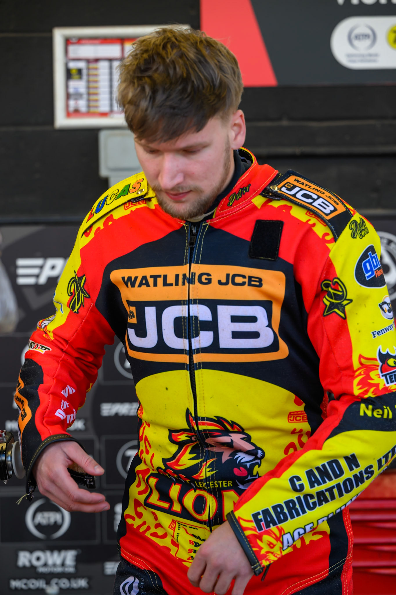 Joe Thompson of Leicester Lions during the Knockout Cup Northern Section match between Belle Vue Aces and Leicester Lions at the National Speedway Stadium, Manchester on Monday 6th April 2026. (Photo: Ian Charles | MI News)