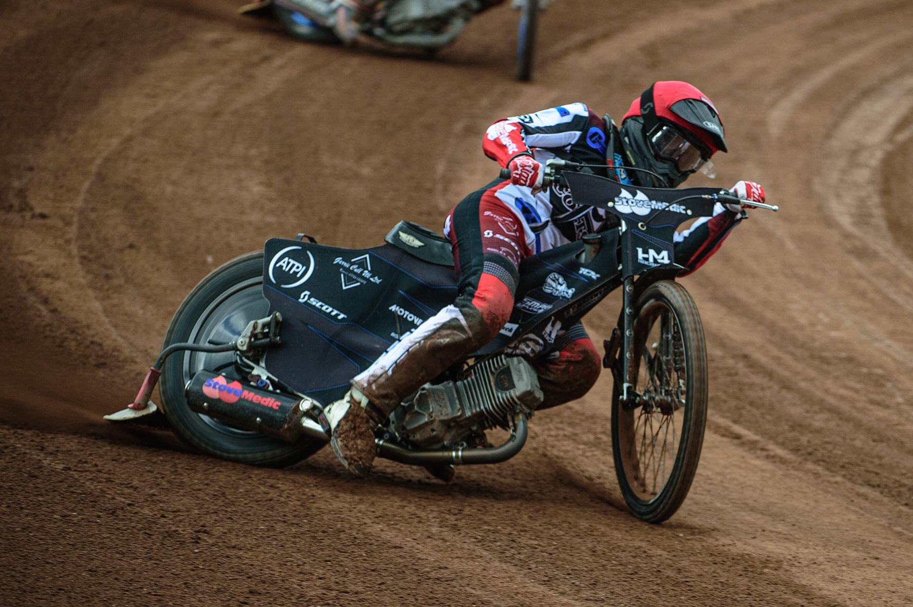 MANCHESTER, UK. APR 15TH   Harry McGurk  of Belle Vue Cool Running Colts in action  during the National Development League match between Belle Vue Colts and Plymouth Centurions at the National Speedway Stadium, Manchester on Friday 15th April 2022. (Credit: Ian Charles | MI News)