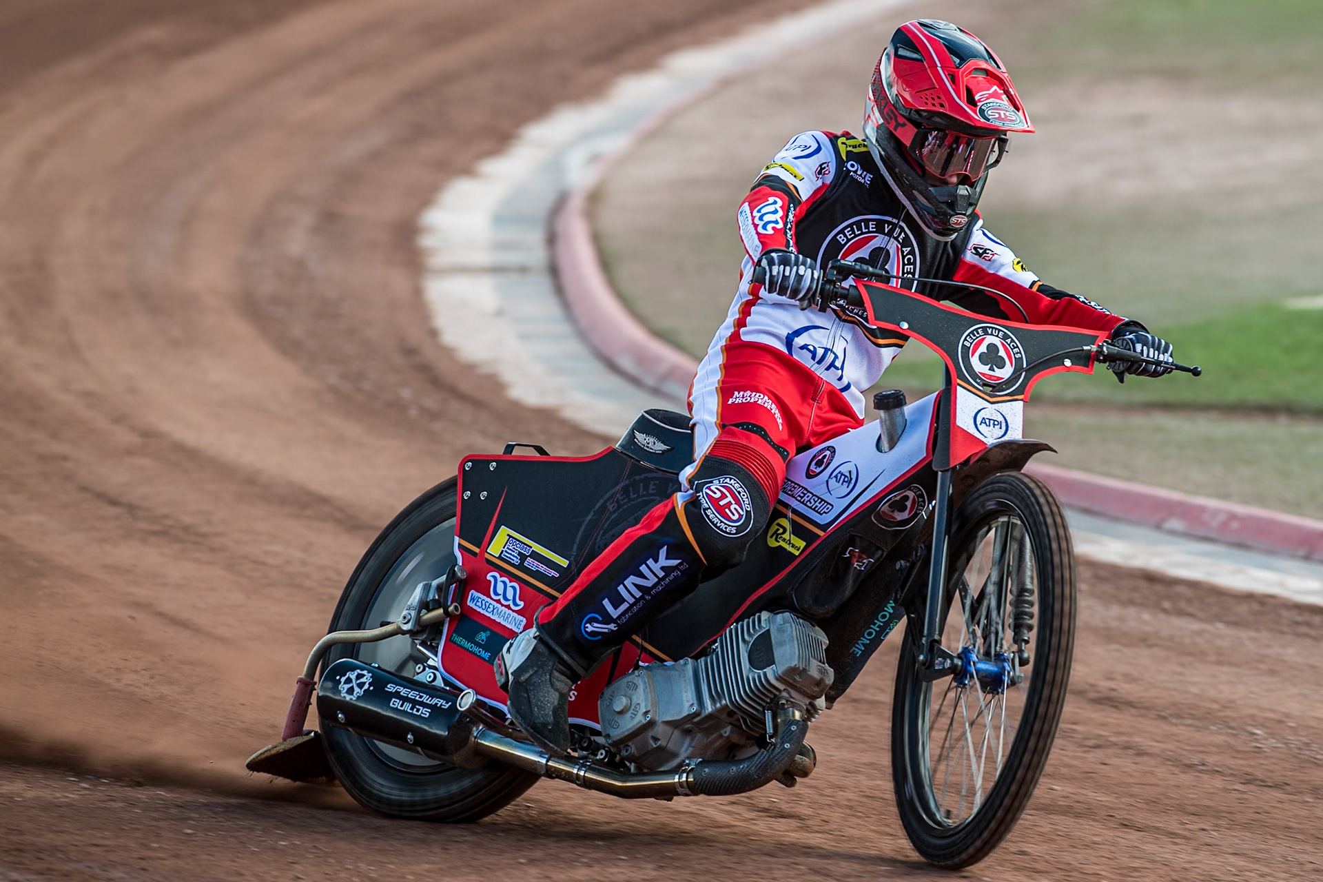 Zack Cook in action during the Belle Vue Aces Media Day at the National Speedway Stadium, Manchester on Wednesday 12th March 2025. (Photo: Ian Charles | MI News)