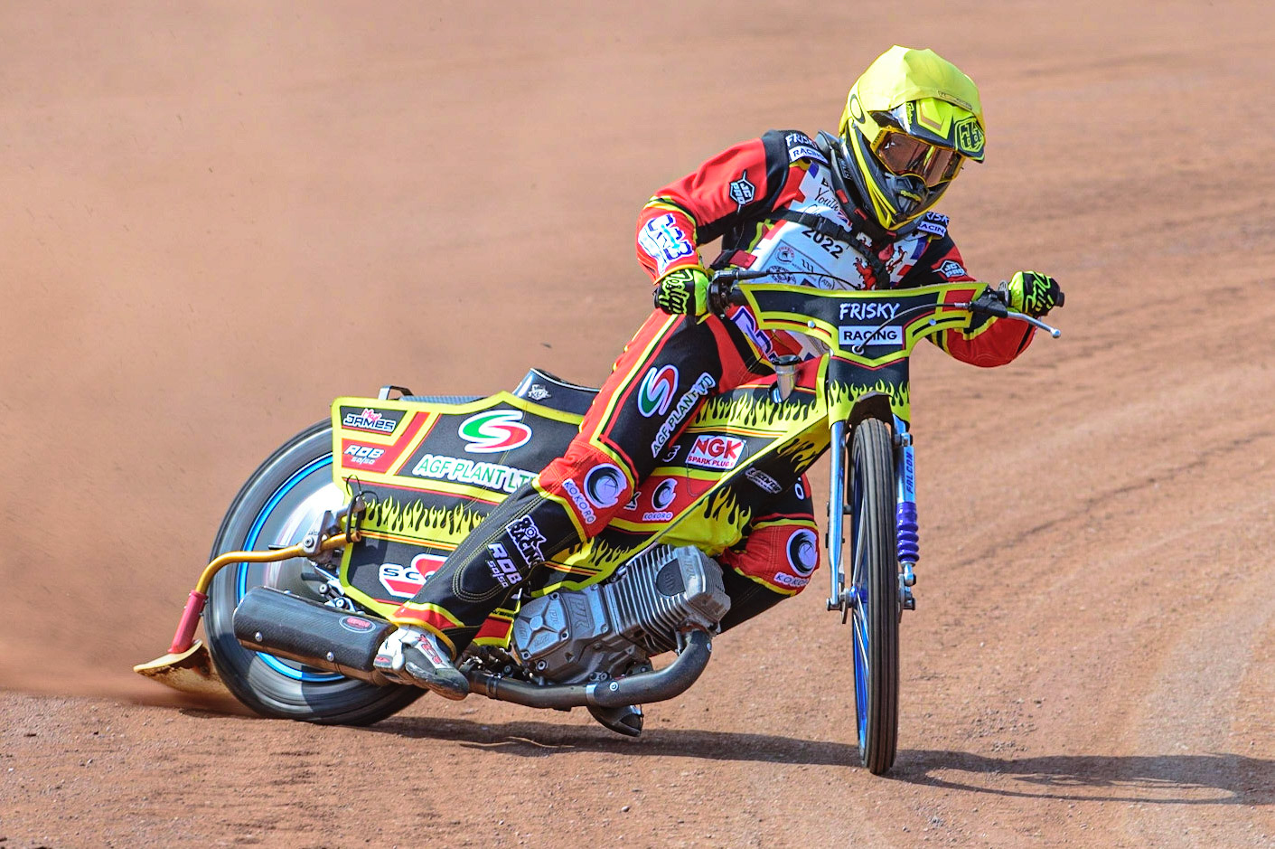 MANCHESTER, UK. JUN 3RD Max James (54) in action  during the British Youth Speedway Championship (Round 4)  at the National Speedway Stadium, Manchester on Friday 3rd June 2022. (Credit: Ian Charles | MI News)