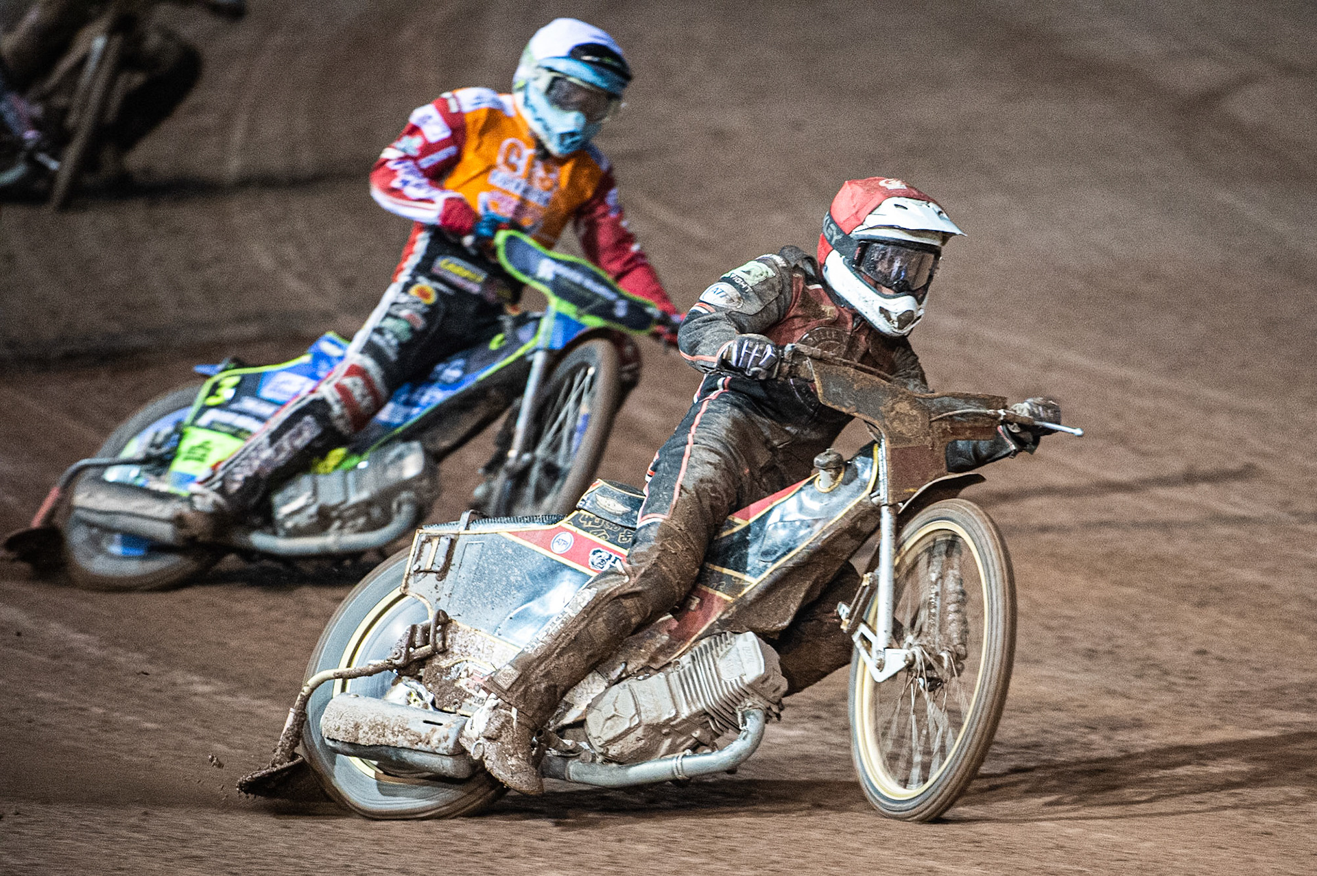 Photo by Ian Charles:

Max Fricke (Red) leads Troy Batchelor  (White)

Belle Vue Aces v Swindon Robins, Supporters Cup Final 1st Leg, National Speedway Stadium, Manchester, Thursday, 12, September, 2019