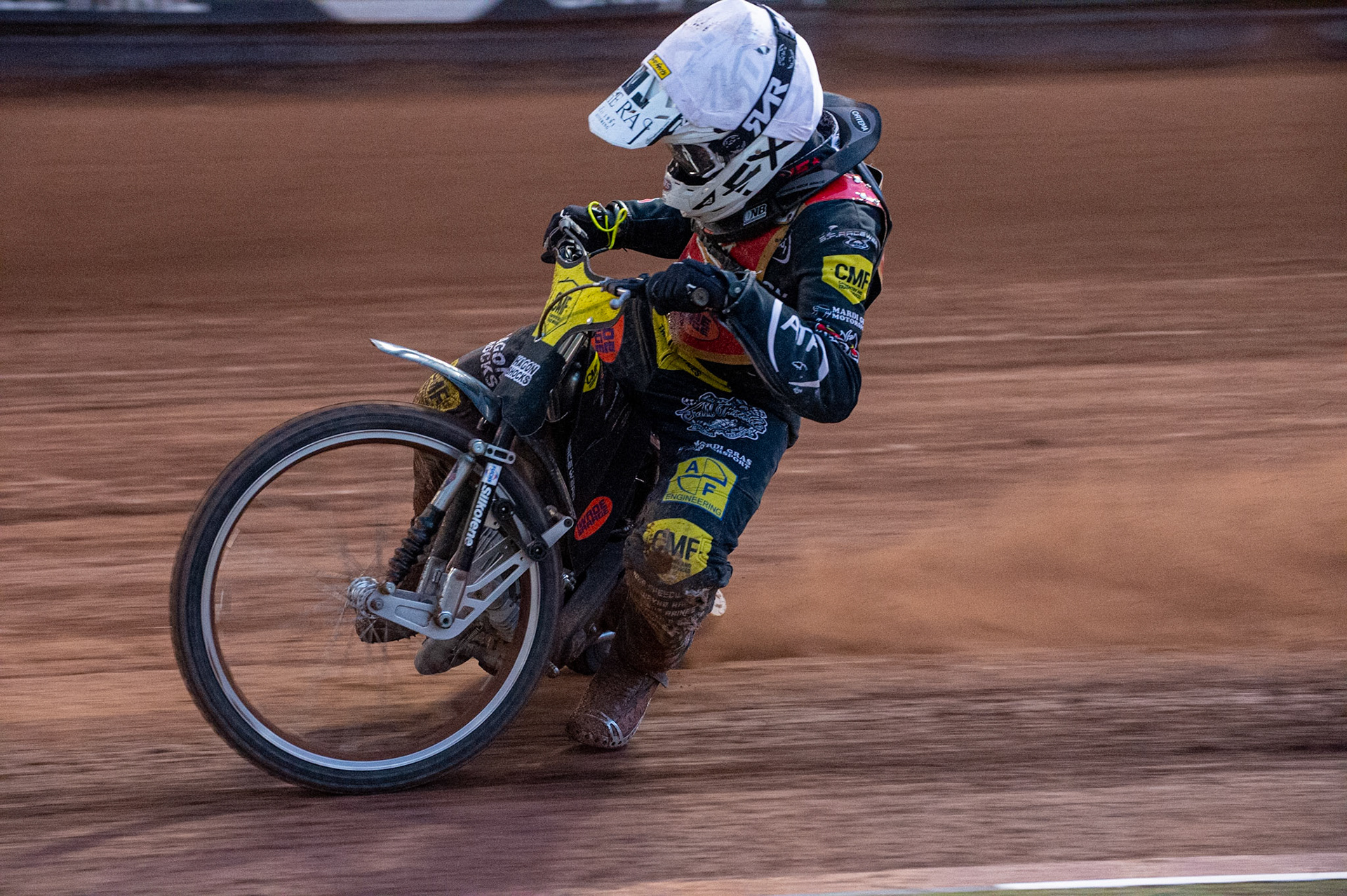 MANCHESTER, UK. JULY 2ND Daniel Gilkes in action  for Kent Iwade Garage Royals  during the National Development League match between Belle Vue Colts and Kent Royals at the National Speedway Stadium, Manchester on Friday 2nd July 2021. (Credit: Ian Charles | MI News)
