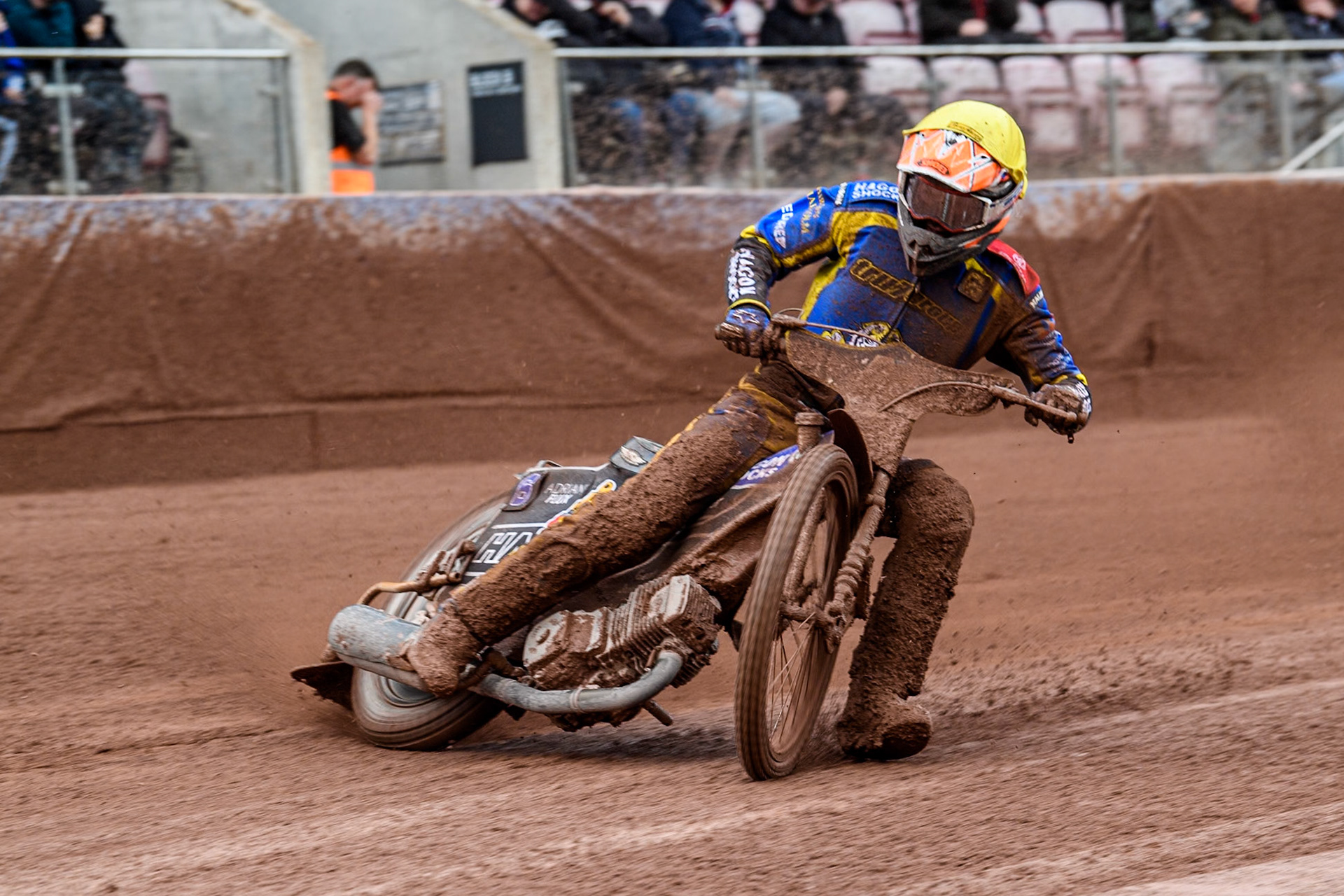 Sheffield Tigers' Jason Edwards in action during the Rowe Motor Oil Premiership match between Belle Vue Aces and Sheffield Tigers at the National Speedway Stadium, Manchester on Monday 27th May 2024. (Photo: Ian Charles | MI News)