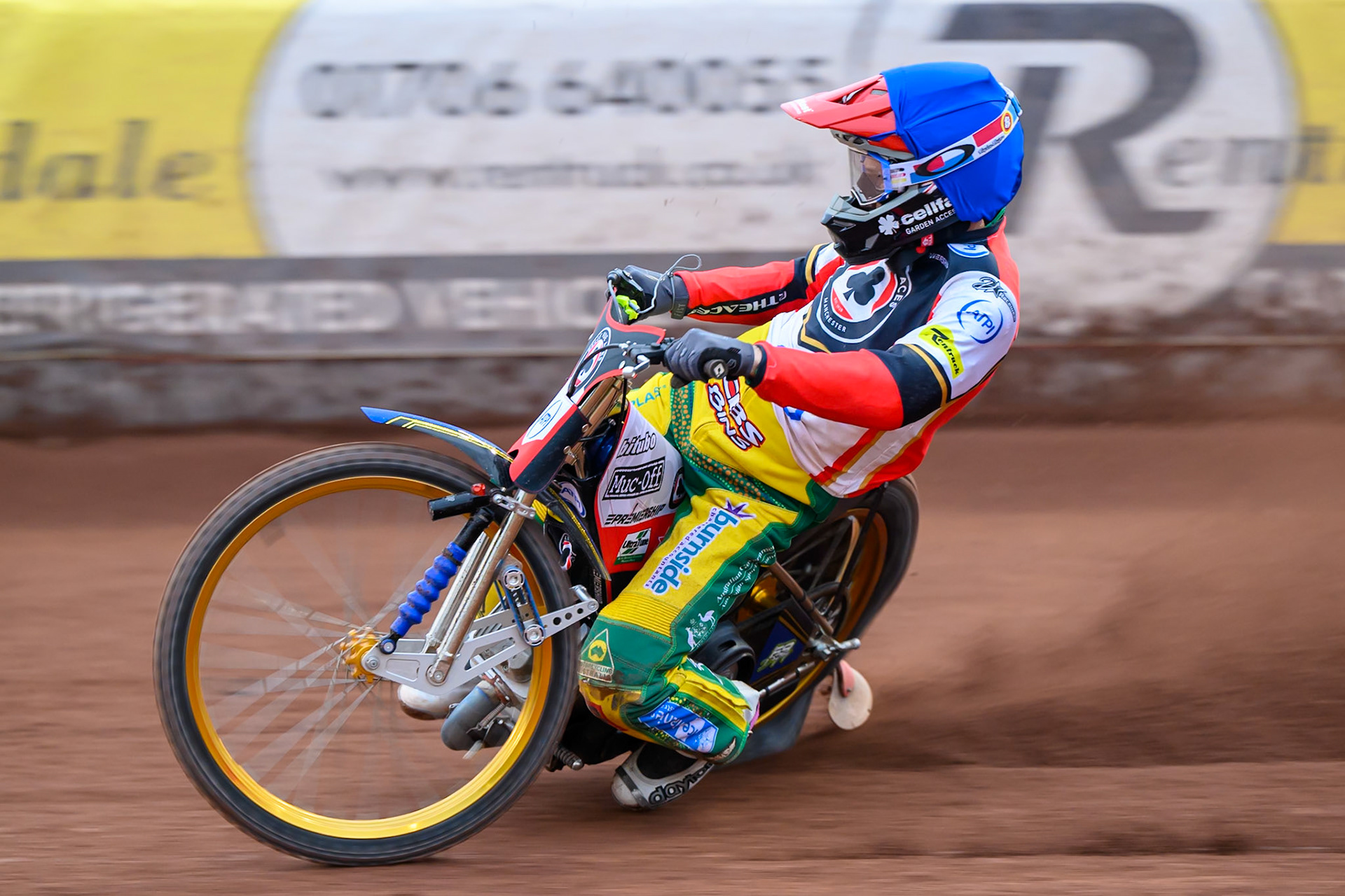 Jason Doyle of Belle Vue Aces in action during the Rowe Motor Oil Premiership match between Belle Vue Aces and Leicester Lions at the National Speedway Stadium, Manchester on Monday 15th June 2026. (Photo: Ian Charles | MI News)
