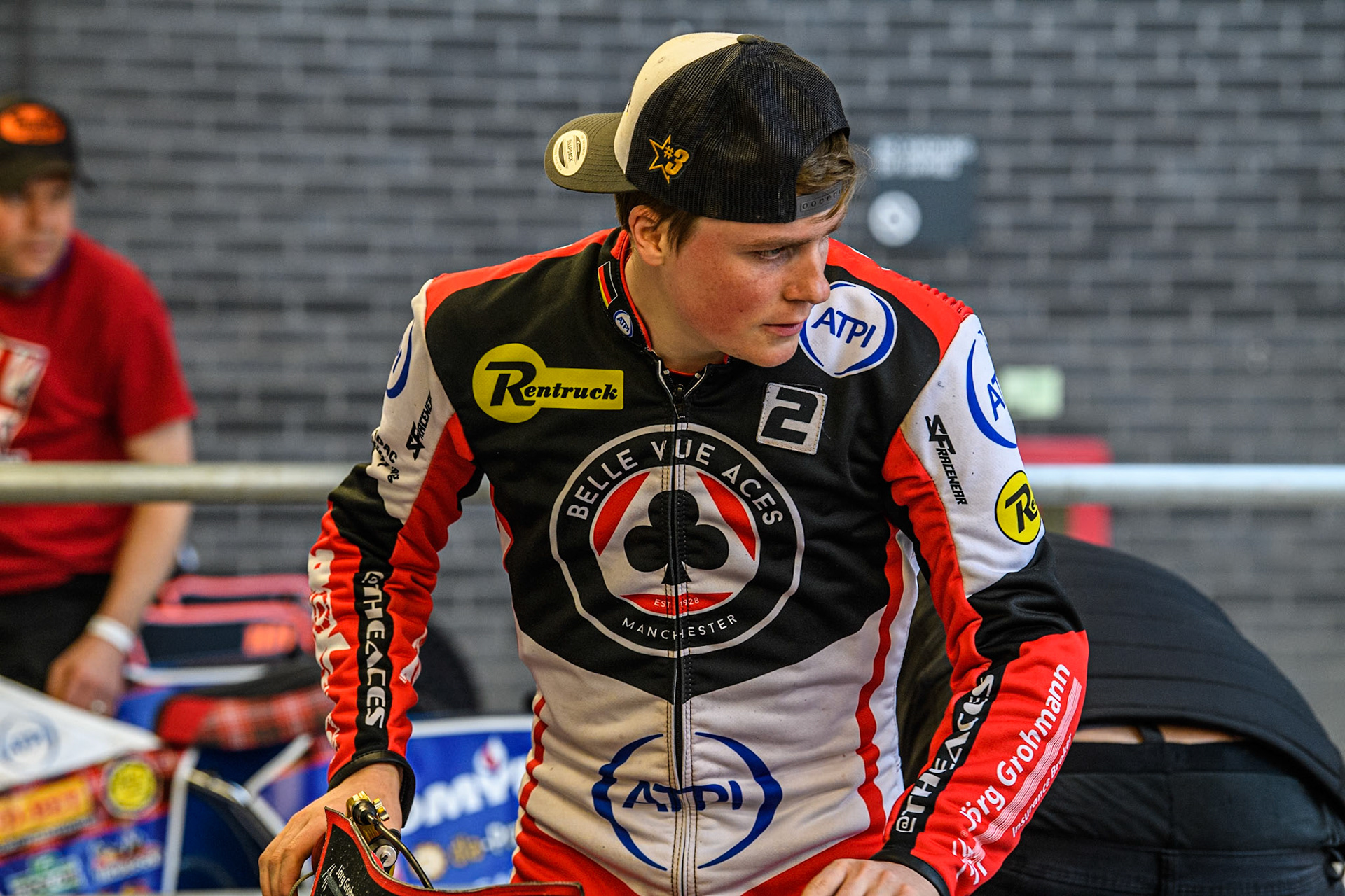 Belle Vue Aces' Norick Blodorn during the Rowe Motor Oil Premiership match between Belle Vue Aces and King's Lynn Stars at the National Speedway Stadium, Manchester on Monday 20th May 2024. (Photo: Ian Charles | MI News)