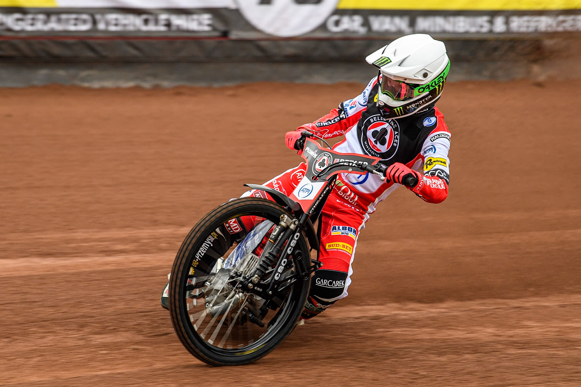 Belle Vue Aces' rider Dan Bewley in action during the Belle Vue Aces Media Day at the National Speedway Stadium, Manchester on Monday 11th March 2024. (Photo: Ian Charles | MI News)