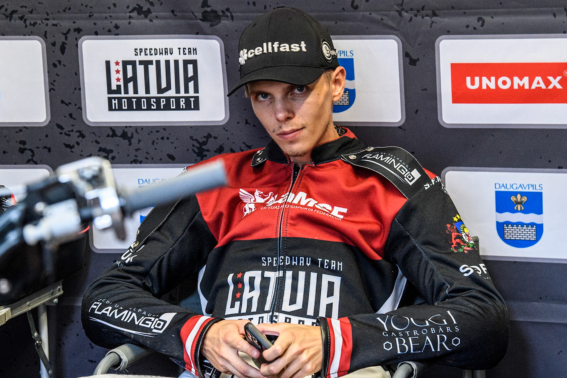 Daniils Kolodinskis of Latvia during the Monster Energy FIM Speedway of Nation Semi Final 2 at the National Speedway Stadium, Manchester on Wednesday 10th July 2024. (Photo: Ian Charles | MI News)