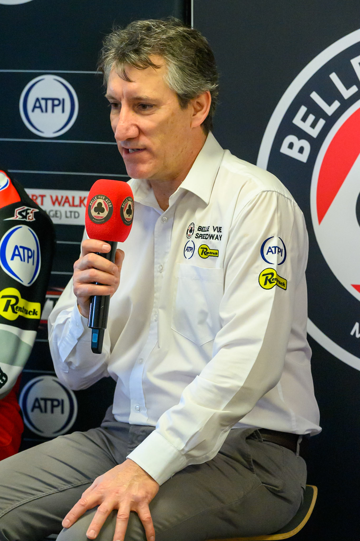 Mark Lemon, Team Manager of Belle Vue Aces at the Press Conference during the Belle Vue Aces Media Day at the National Speedway Stadium, Manchester on Wednesday 11th March 2026. (Photo: Ian Charles | MI News)
