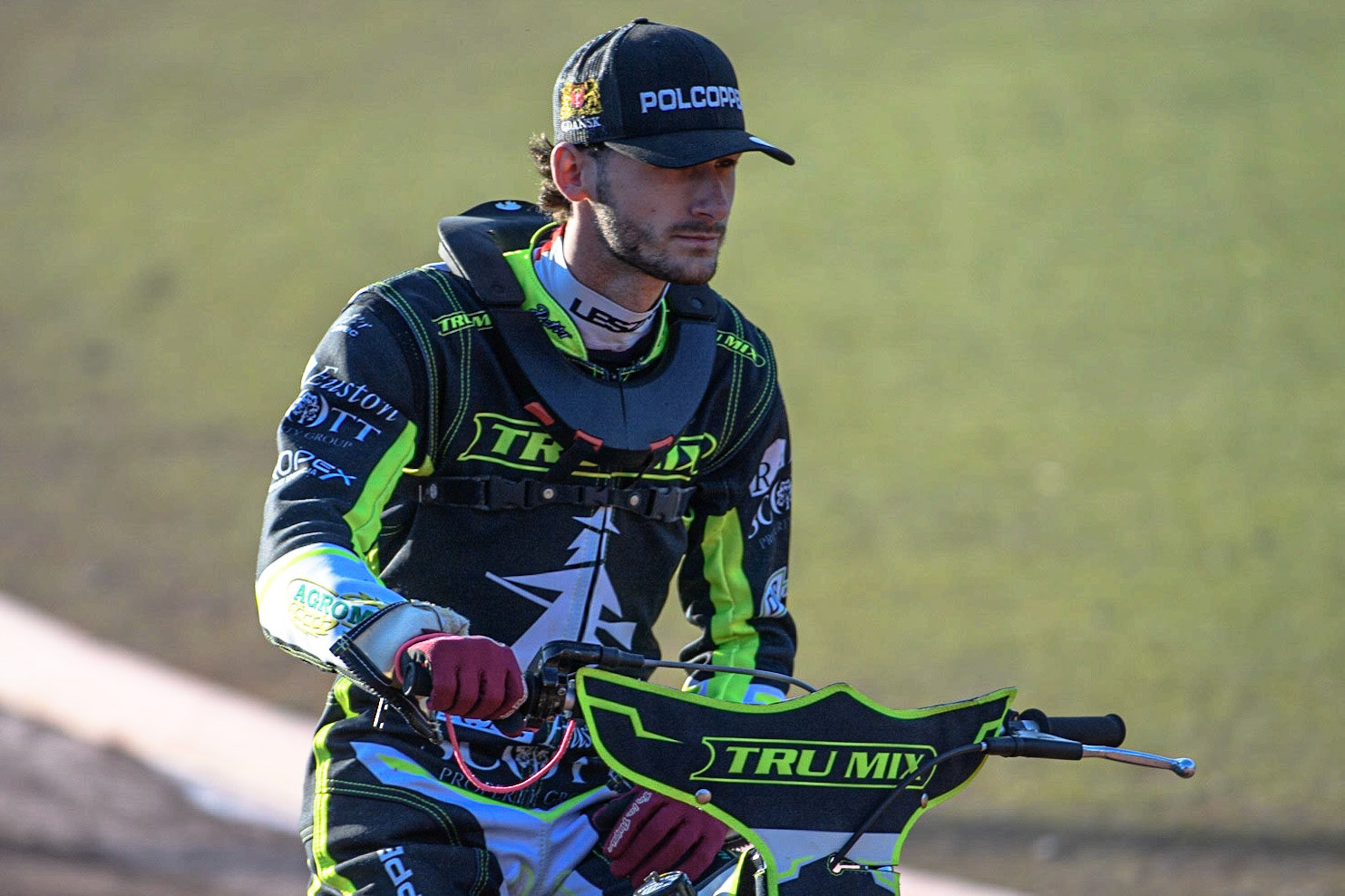 Keynan Rew on the parade lap during the Sports Insure Premiership match between Belle Vue Aces and Ipswich Witches at the National Speedway Stadium, Manchester on Monday 5th June 2023. (Photo: Ian Charles | MI News)