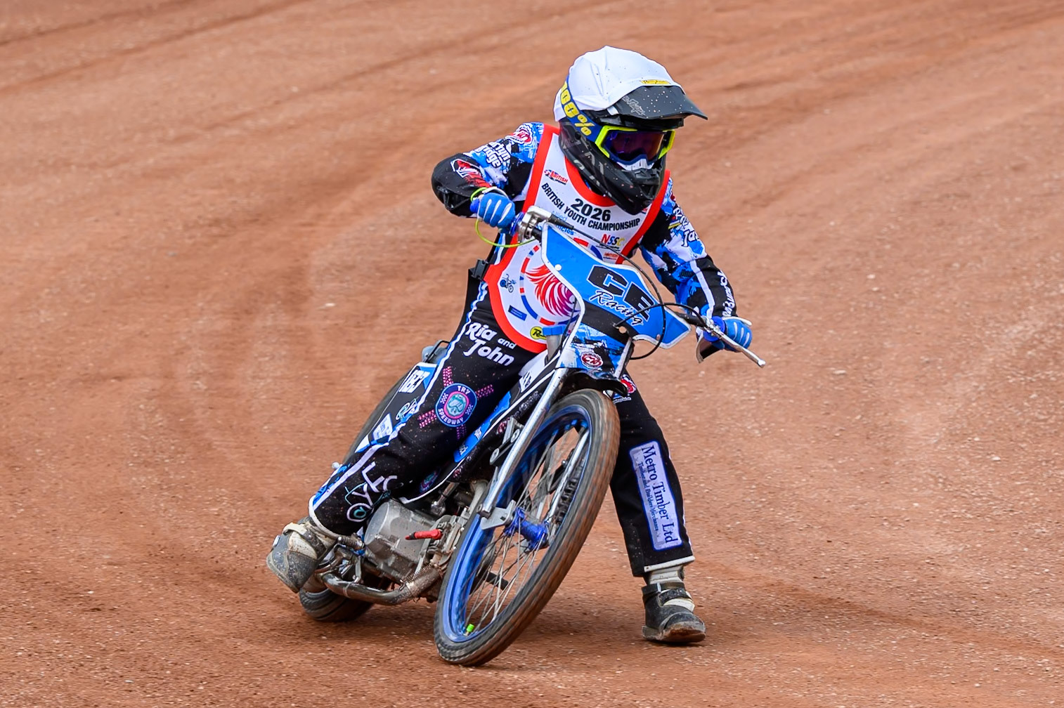 125cc SUPPORT CLASS Cody Evans (183) in action during the British Youth Championship (125cc) at the National Speedway Stadium, Manchester on Sunday 19th July 2026. (Photo: Ian Charles | MI News)