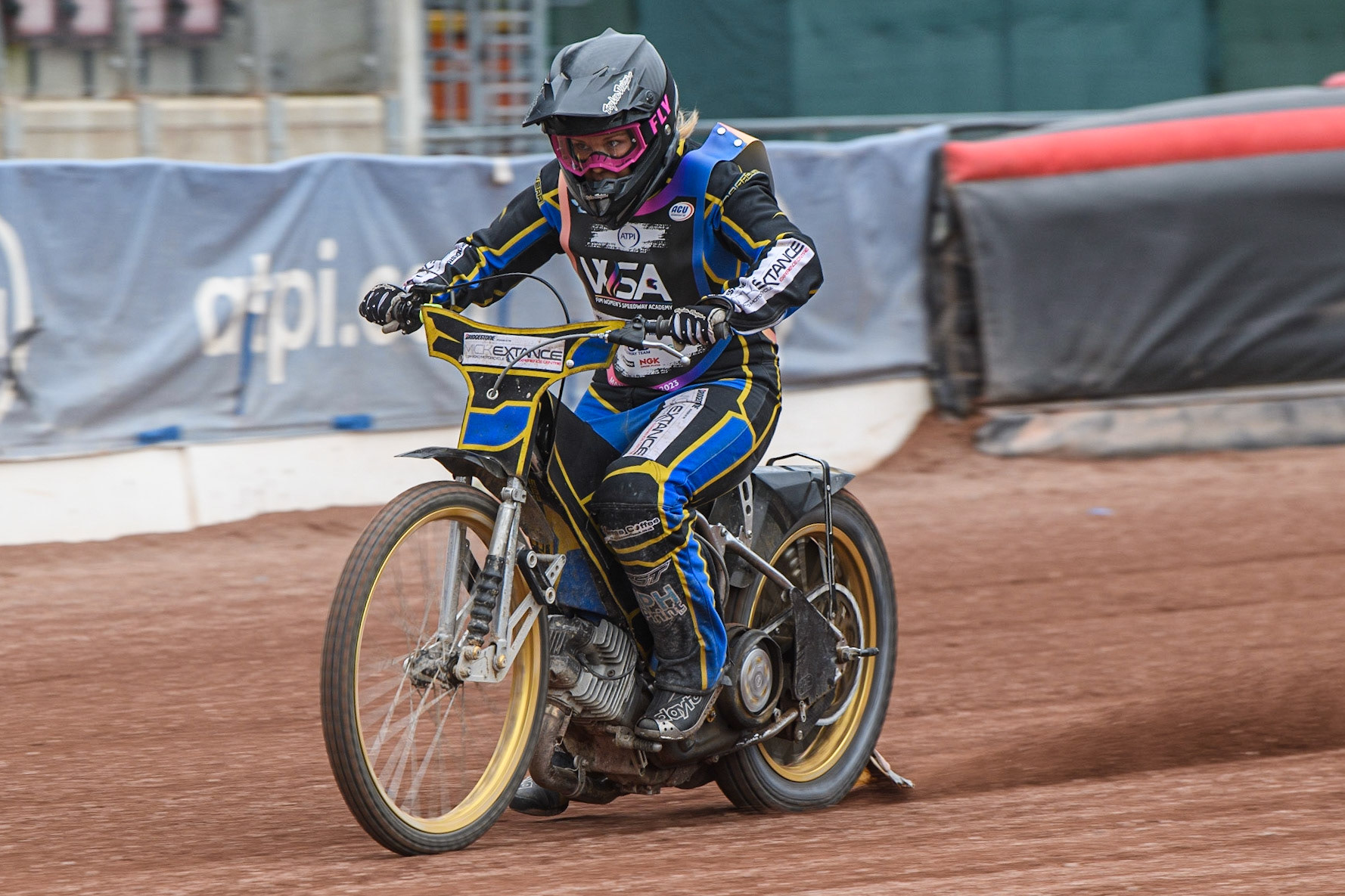 Katy Bullock on track during the FIM Women's  Speedway Academy at the National Speedway Stadium, Manchester on Friday 4th August 2023. (Photo: Ian Charles | MI News)
