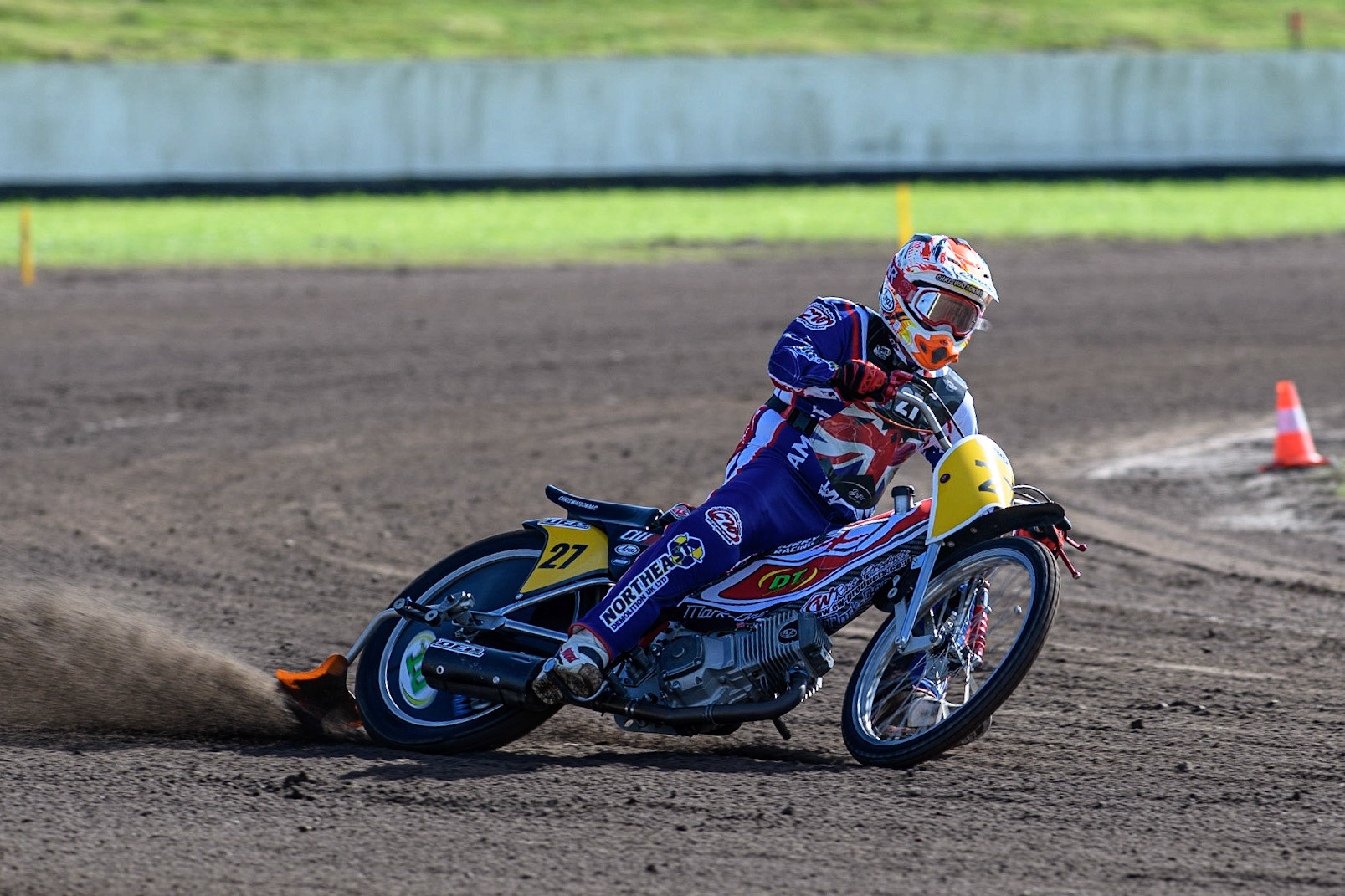 Paul Hurry (Great Britain) practices  during the FIM Long Track Of Nations event at the Speed Centre Roden on Sunday 24th September 2023. (Photo: Ian Charles | MI News)