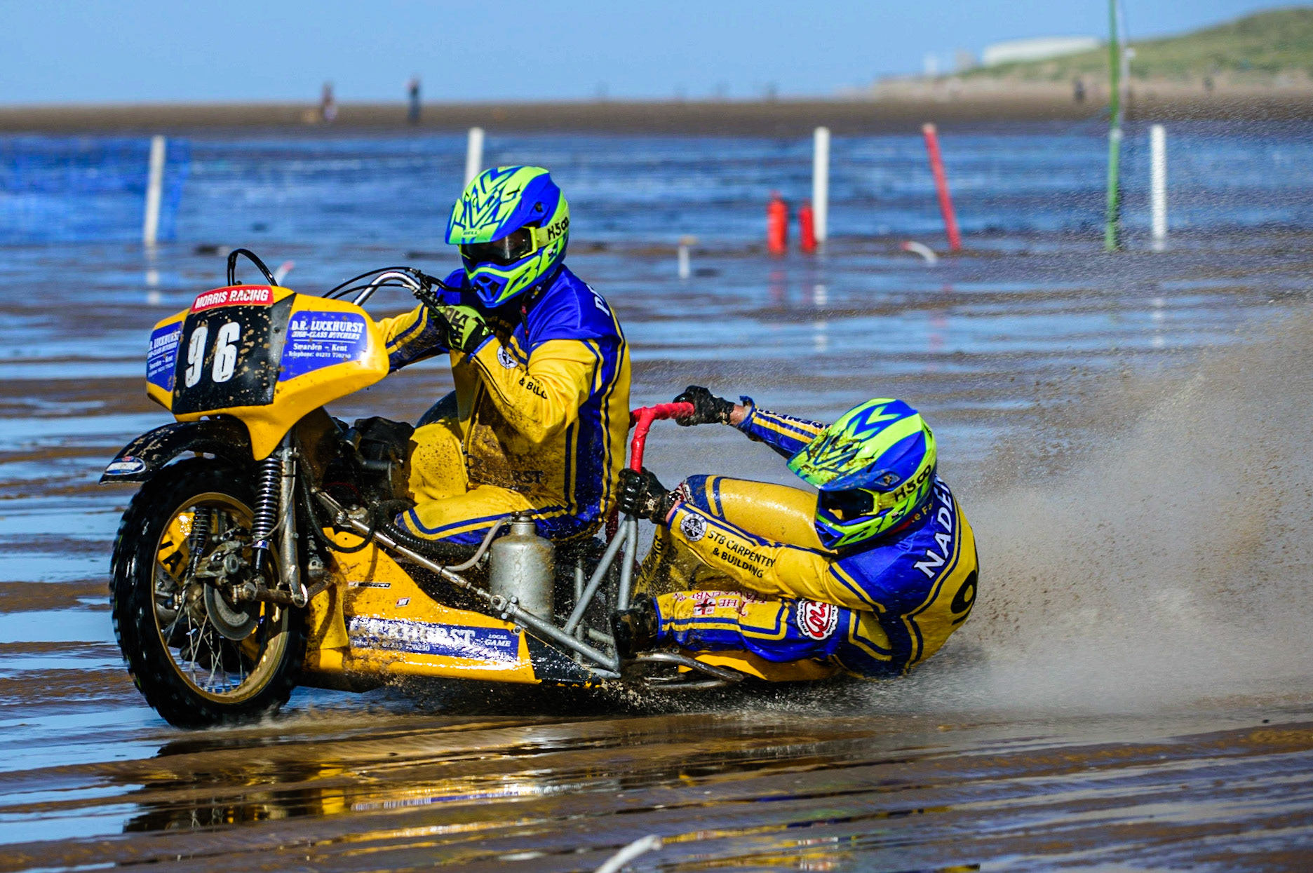 Tom Penfold &amp; Will Naden (96) during the Fylde ACU British Sand Racing Masters Championship on  Sunday 2nd October 2022. (Credit: Ian Charles | MI News)