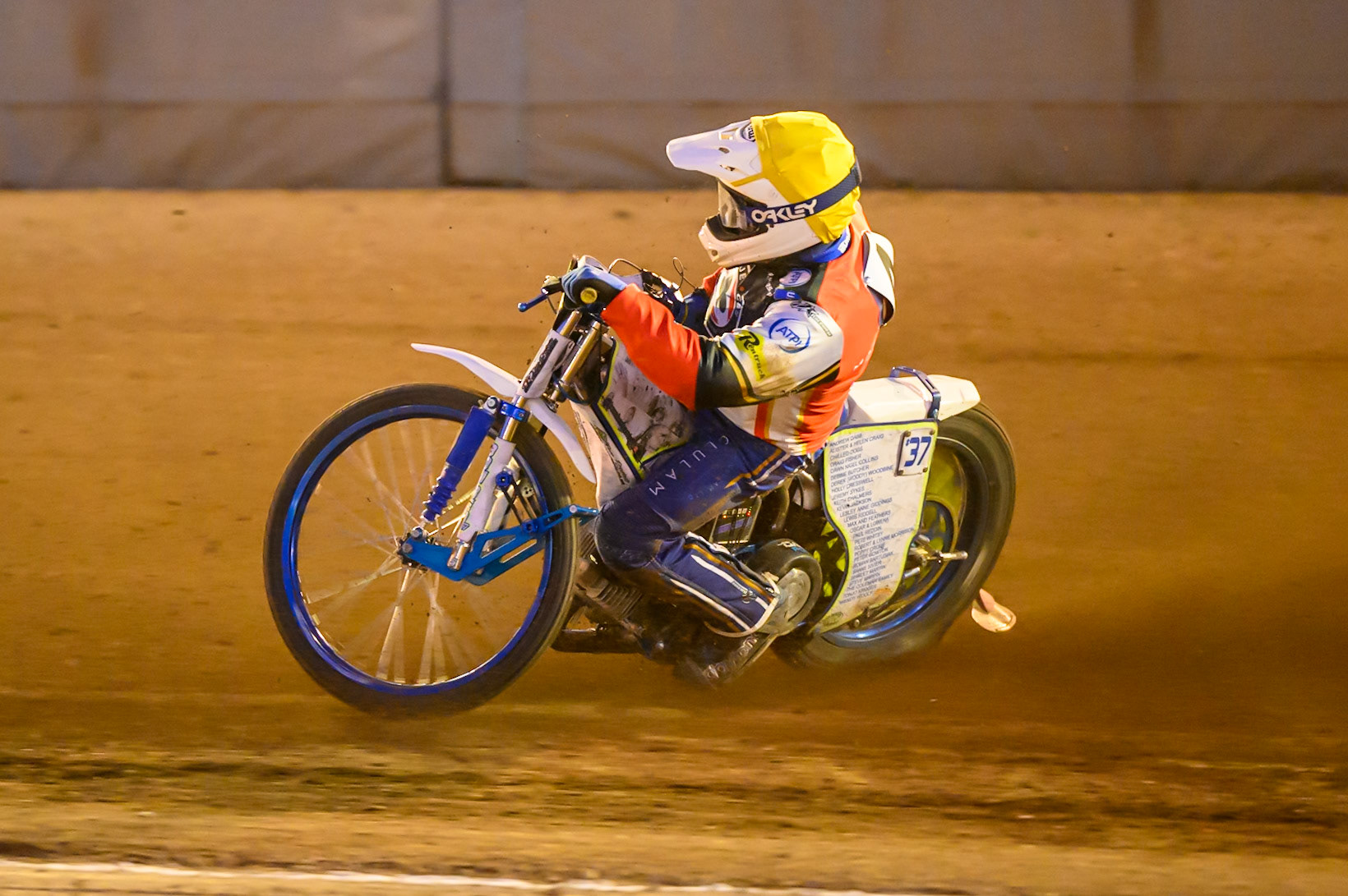 Chris Harris Guest Rider for Belle Vue Aces in action during the Rowe Motor Oil Premiership match between Northampton Foxes and Belle Vue Aces at Northampton International Shaleway, Northampton on Thursday 13th August 2026. (Photo: Ian Charles | MI News)