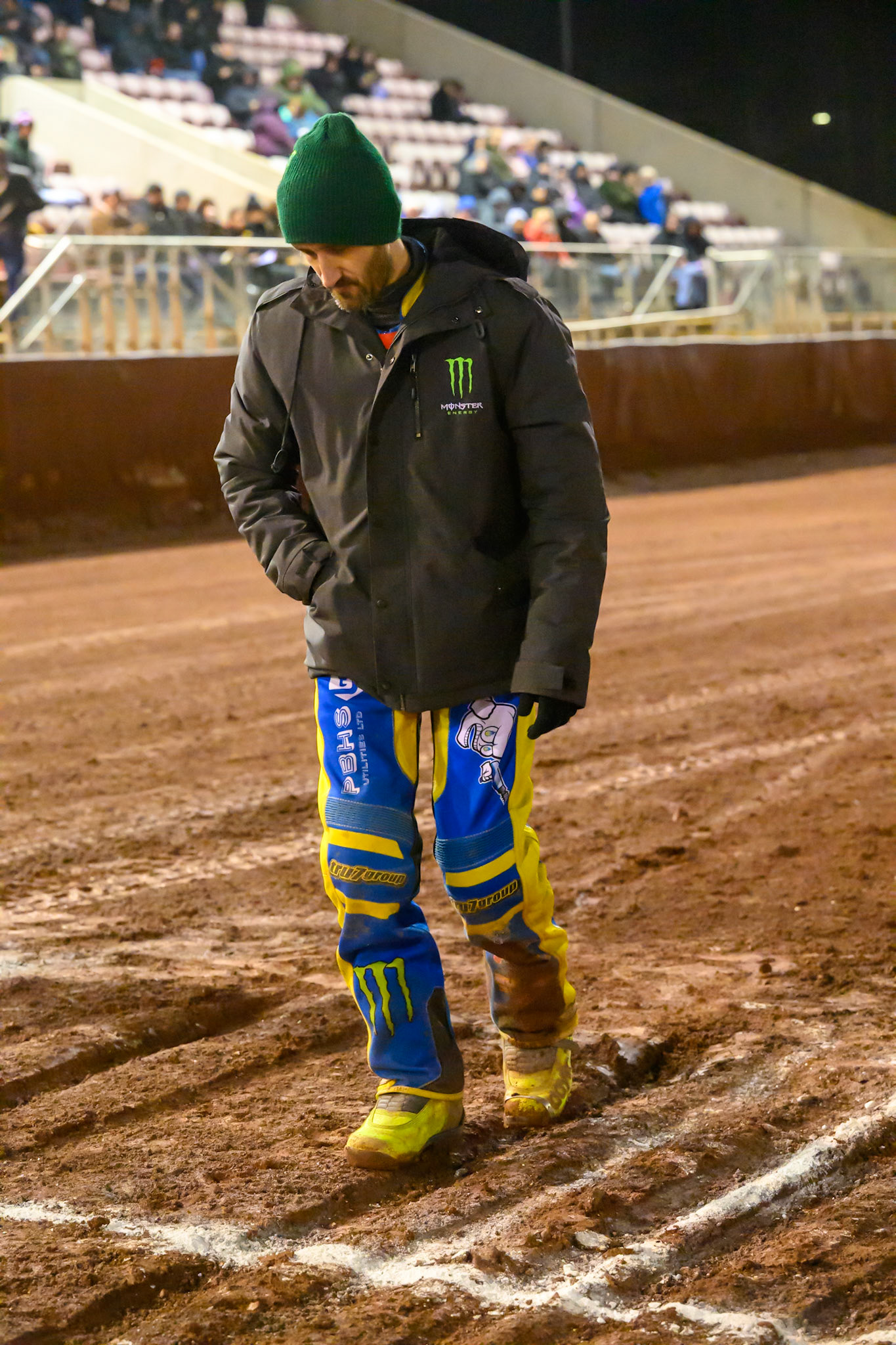 Chris Holder  inspects the start gates before the final during the Peter Craven Memorial Trophy at the National Speedway Stadium, Manchester, on Monday 16th March 2026. (Photo: Ian Charles | MI News)