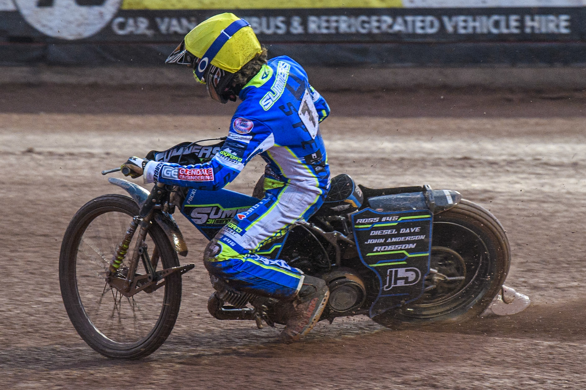 Oxford Chargers' Senna Summers  in action during the WSRA National Development League match between Belle Vue Colts and Oxford Chargers at the National Speedway Stadium, Manchester on Friday 2nd August 2024. (Photo: Ian Charles | MI News)
