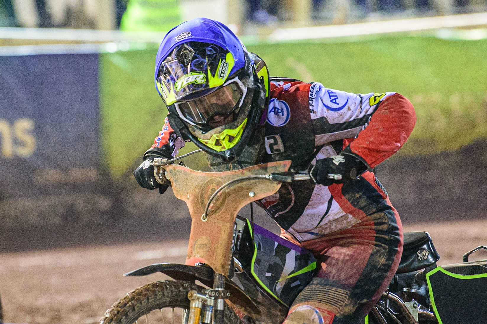 Tom Brennan at the starting gate during the SGB Premiership Semi Final 2nd Leg between Belle Vue Aces and Ipswich Witches at the National Speedway Stadium, Manchester on Monday 3rd October 2022. (Credit: Ian Charles | MI News)