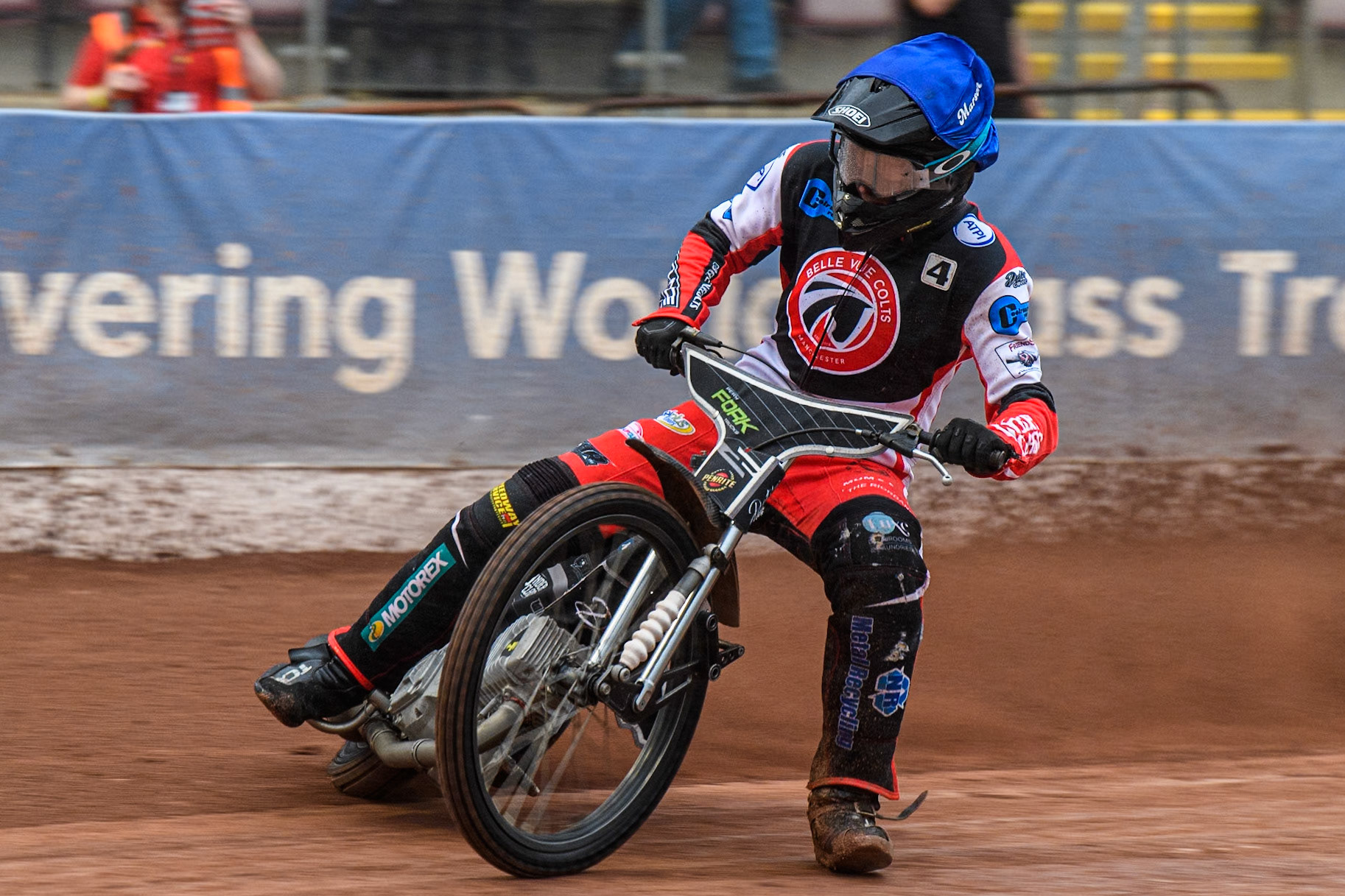 Belle Vue Colts' Matt Marson  in action during the WSRA National Development League match between Belle Vue Colts and Oxford Chargers at the National Speedway Stadium, Manchester on Friday 2nd August 2024. (Photo: Ian Charles | MI News)